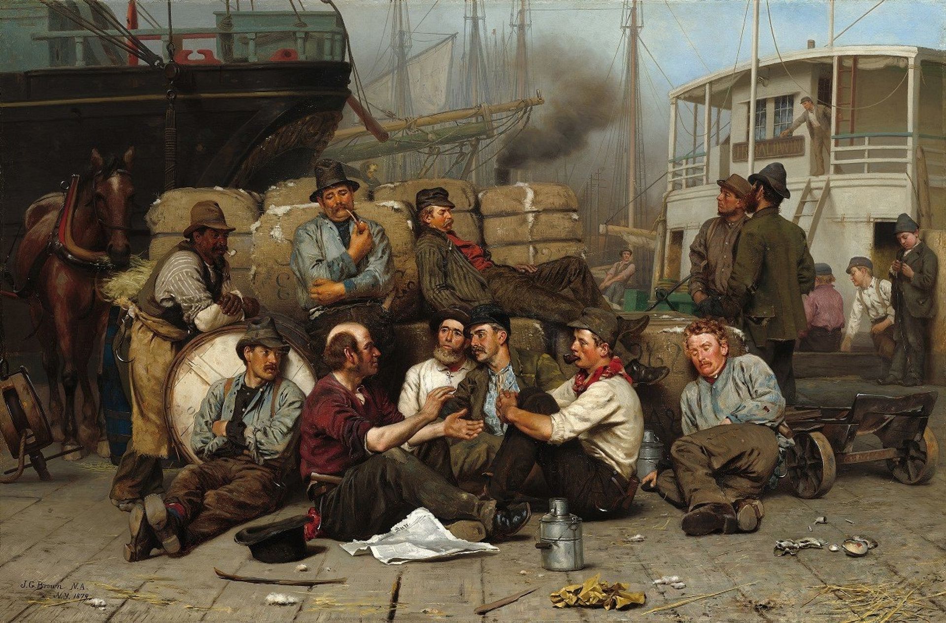The Longshoremen’s Noon by John George Brown