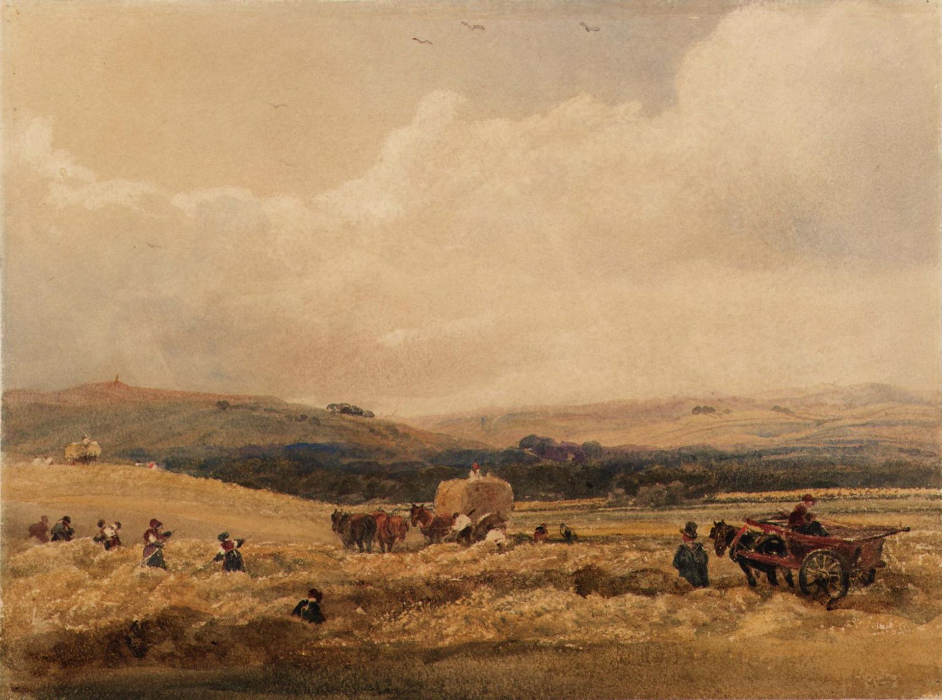 A Hayfield in Yorkshire by Peter De Wint