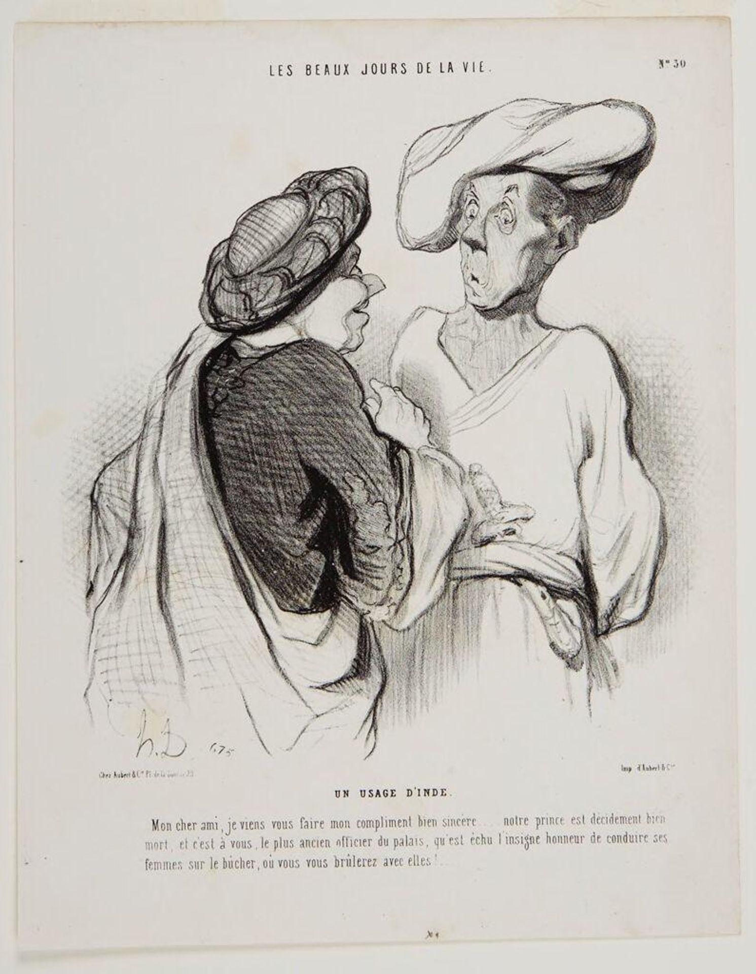 Un Usage d'Inde by Honoré Daumier