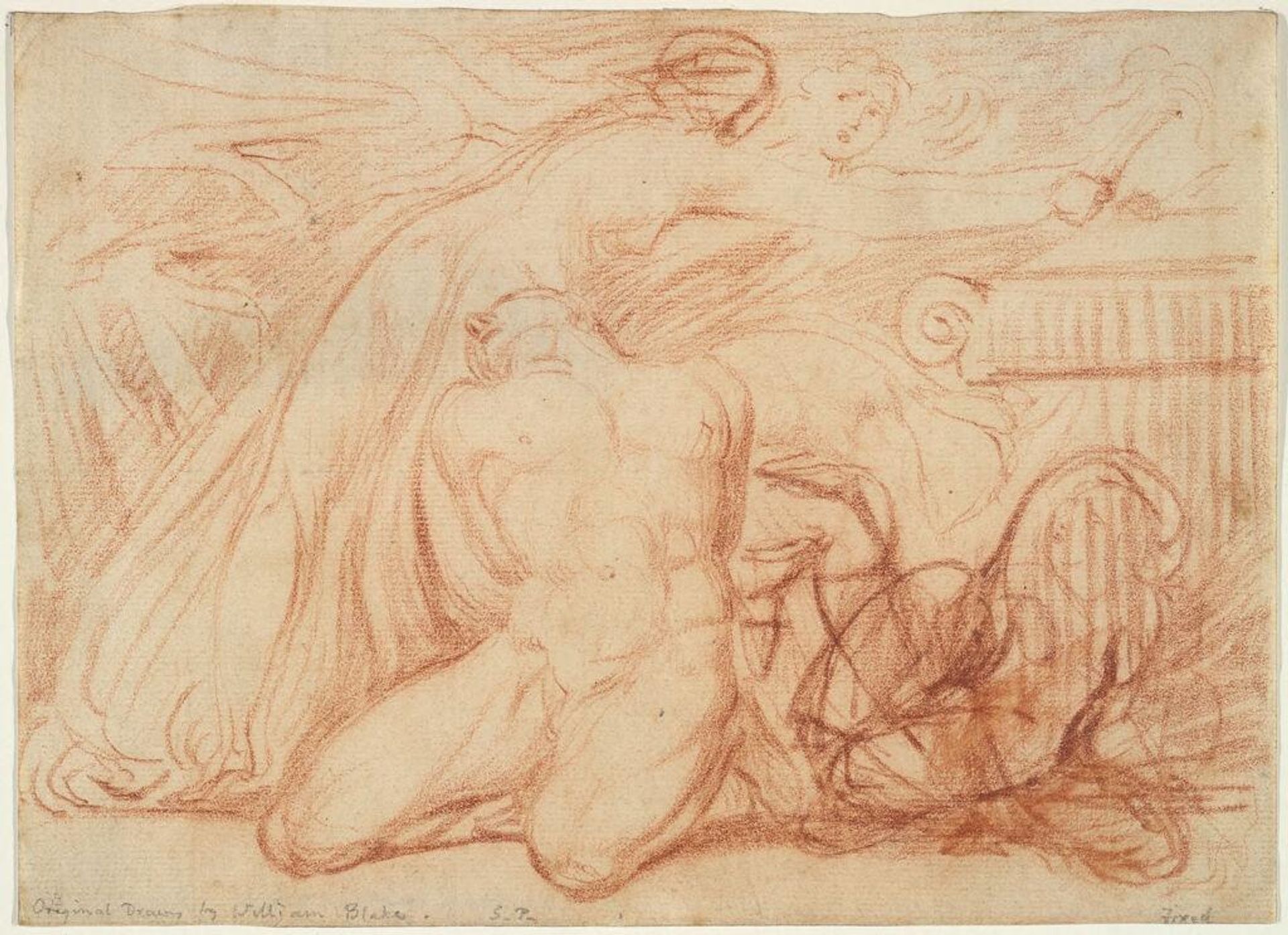 The Death Chamber, possible sketch for "Jerusalem" by William Blake
