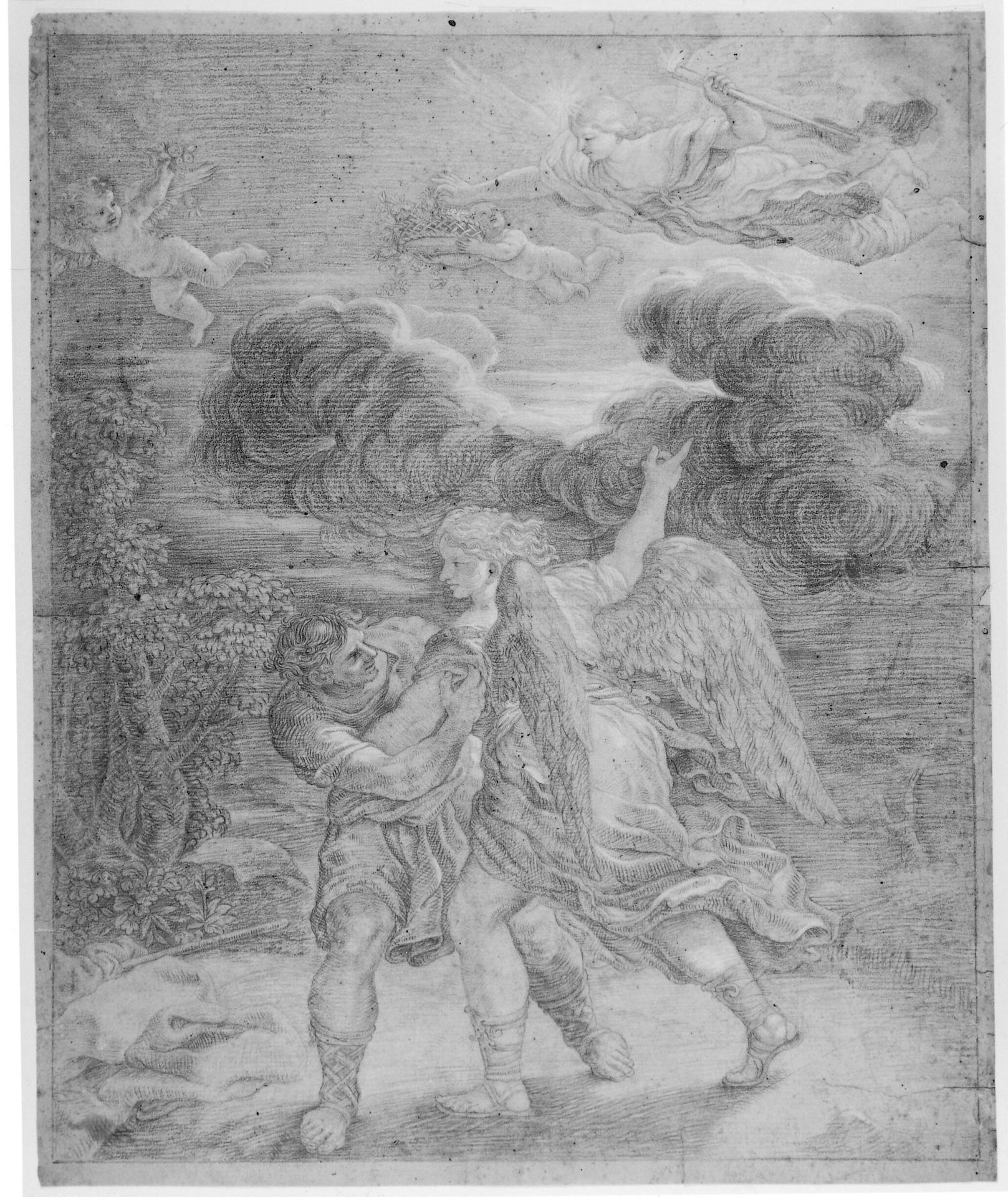 Jacob wrestling with the angel by Anonymous
