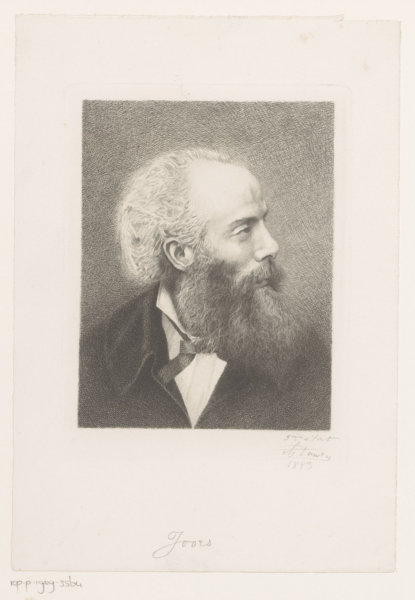 Portret van Eugène Joors by Auguste Danse