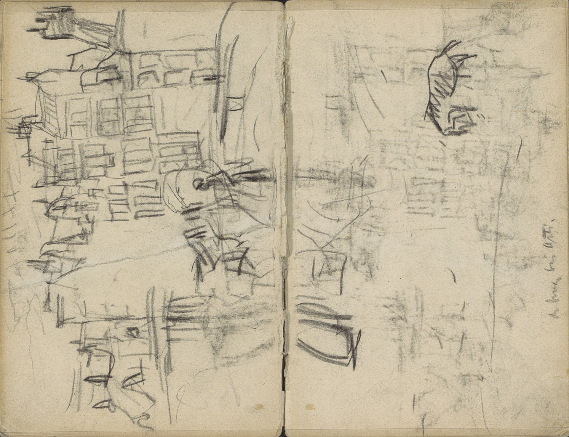 Gezicht op het Rokin met een paardentram ter hoogte van Arti et Amicitiae te Amsterdam by George Hendrik Breitner