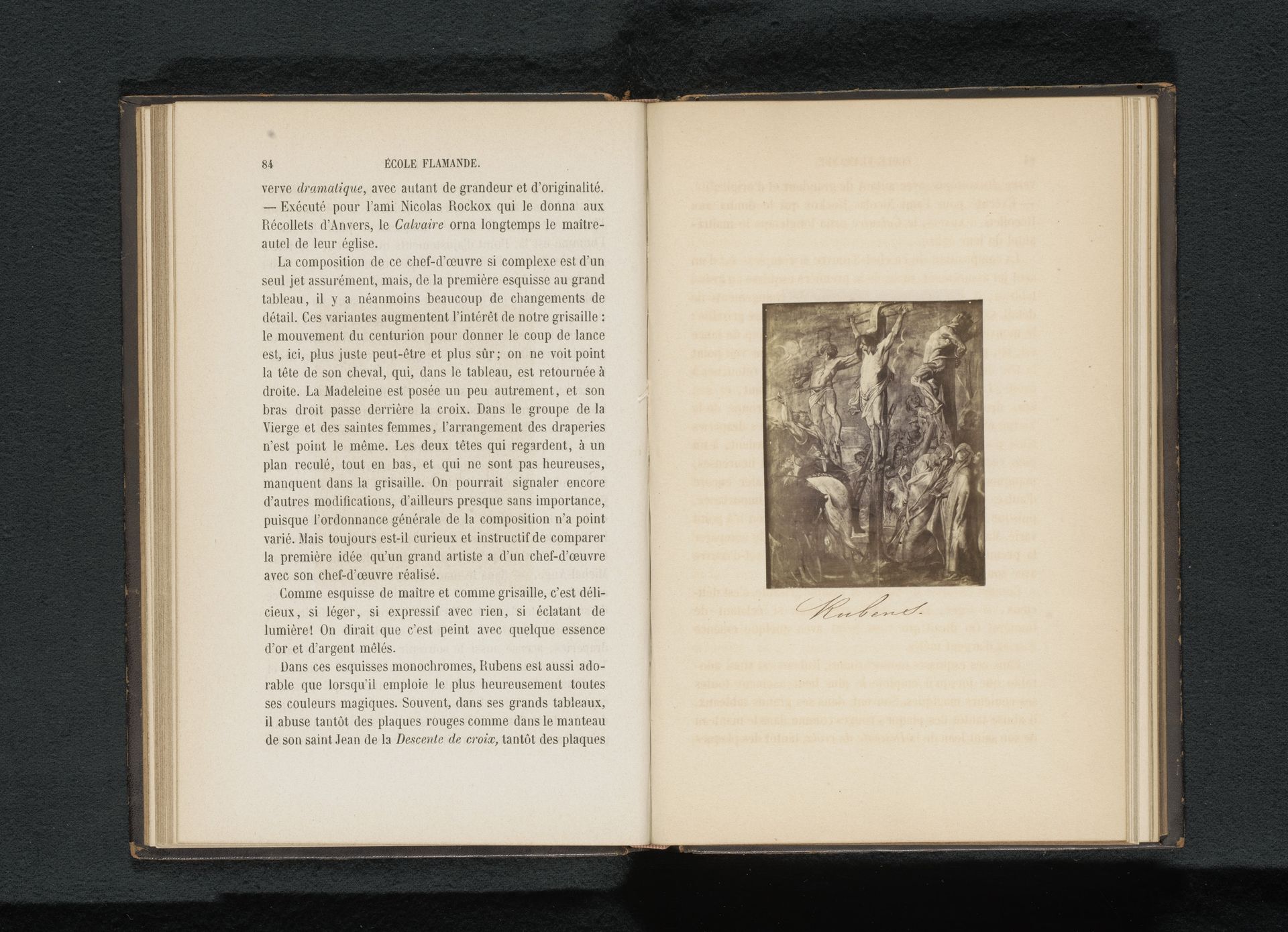 Fotoreproductie van een schilderij van de kruisiging van Christus door Peter Paul Rubens by Edmond Fierlants