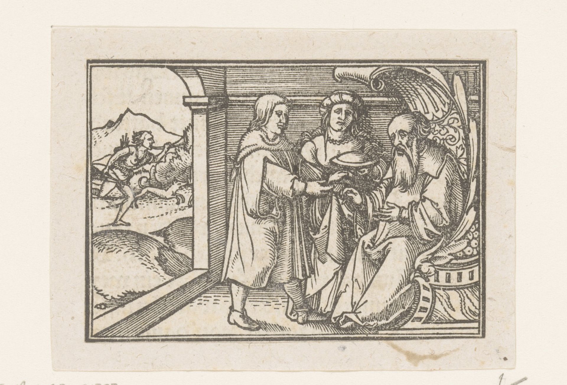 Jacob bedriegt de blinde Isaak by Anonymous