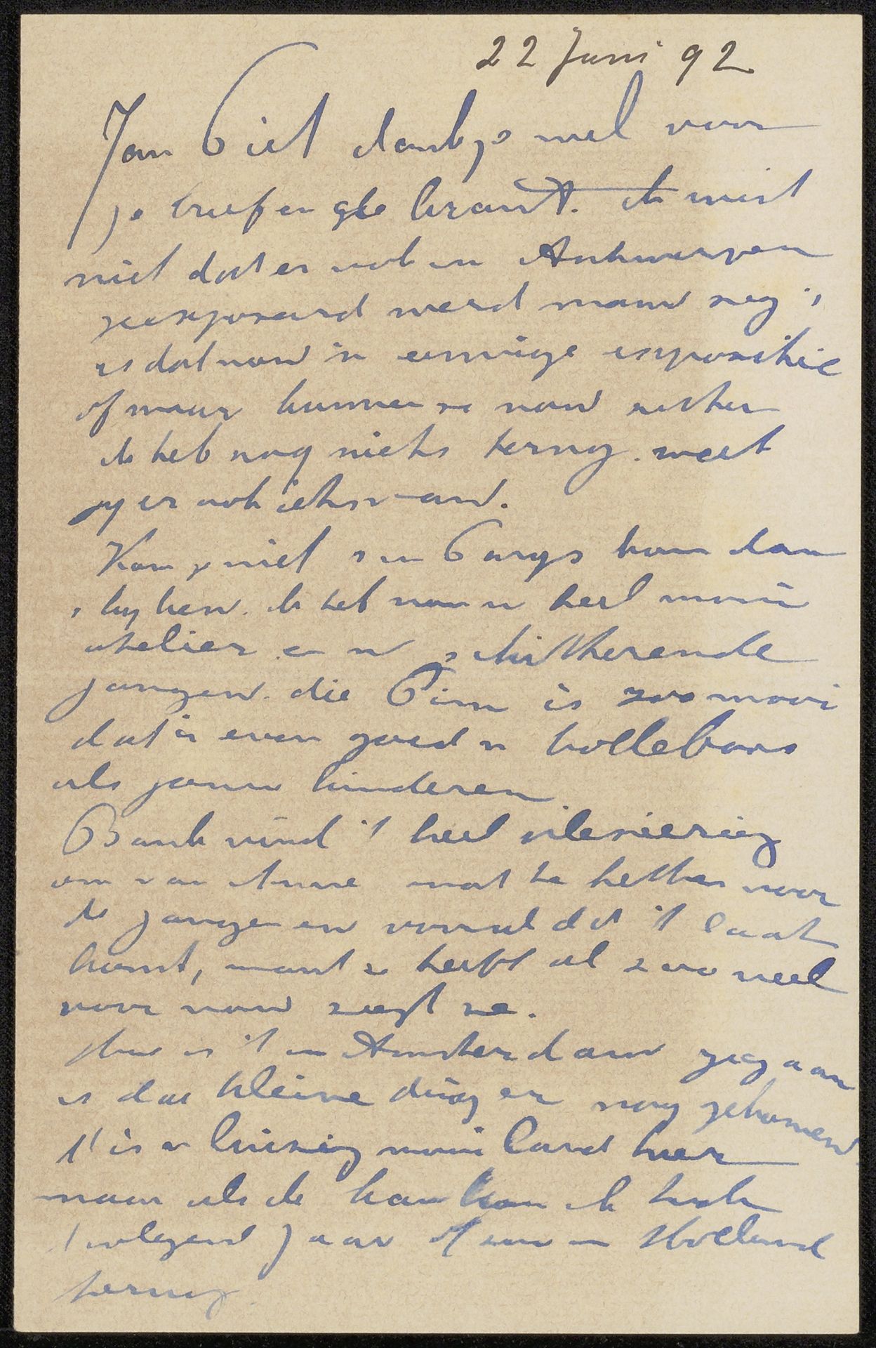 Brief aan Jan Veth by Maurits van der Valk