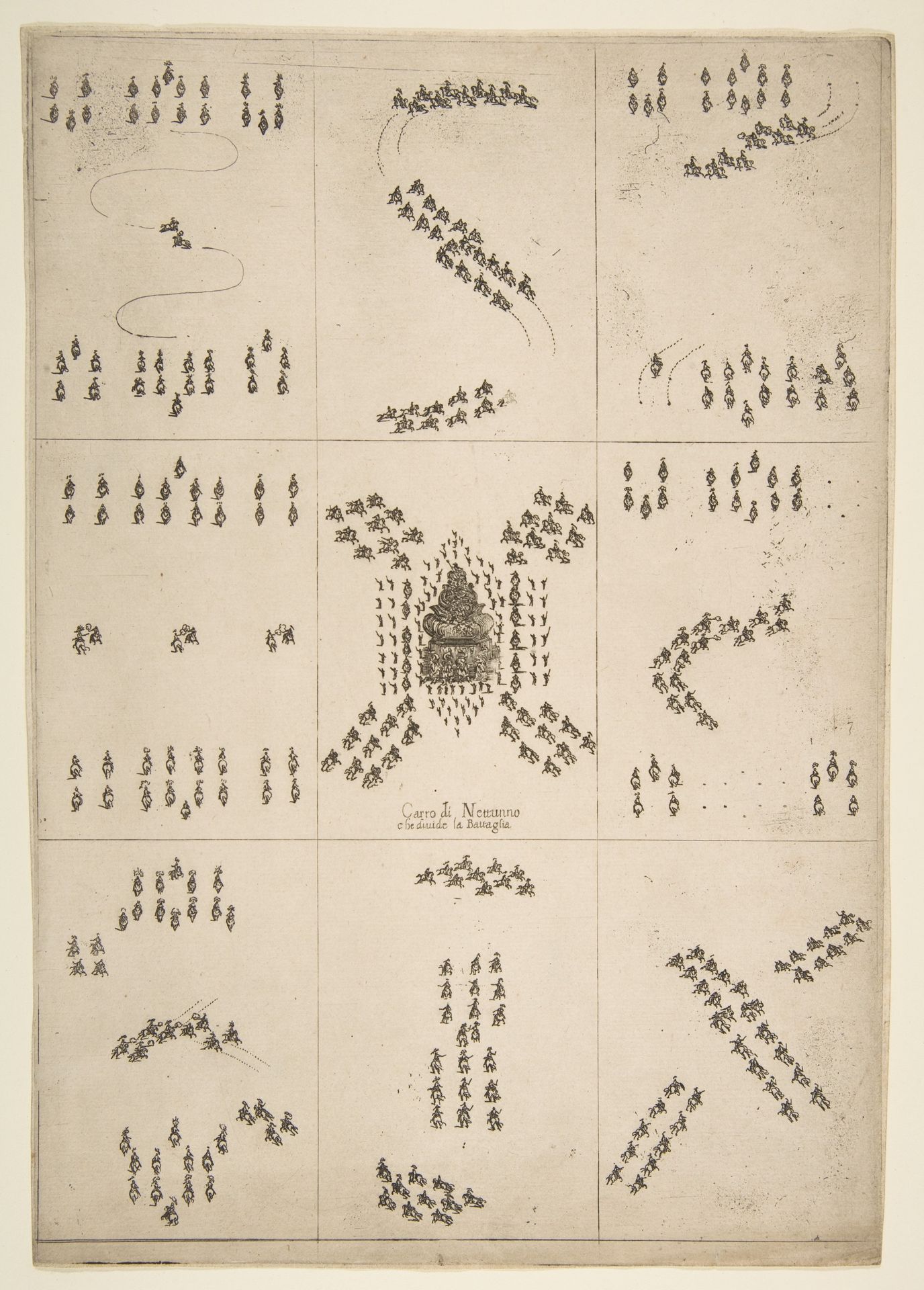 Various figures of horse ballet by Stefano della Bella