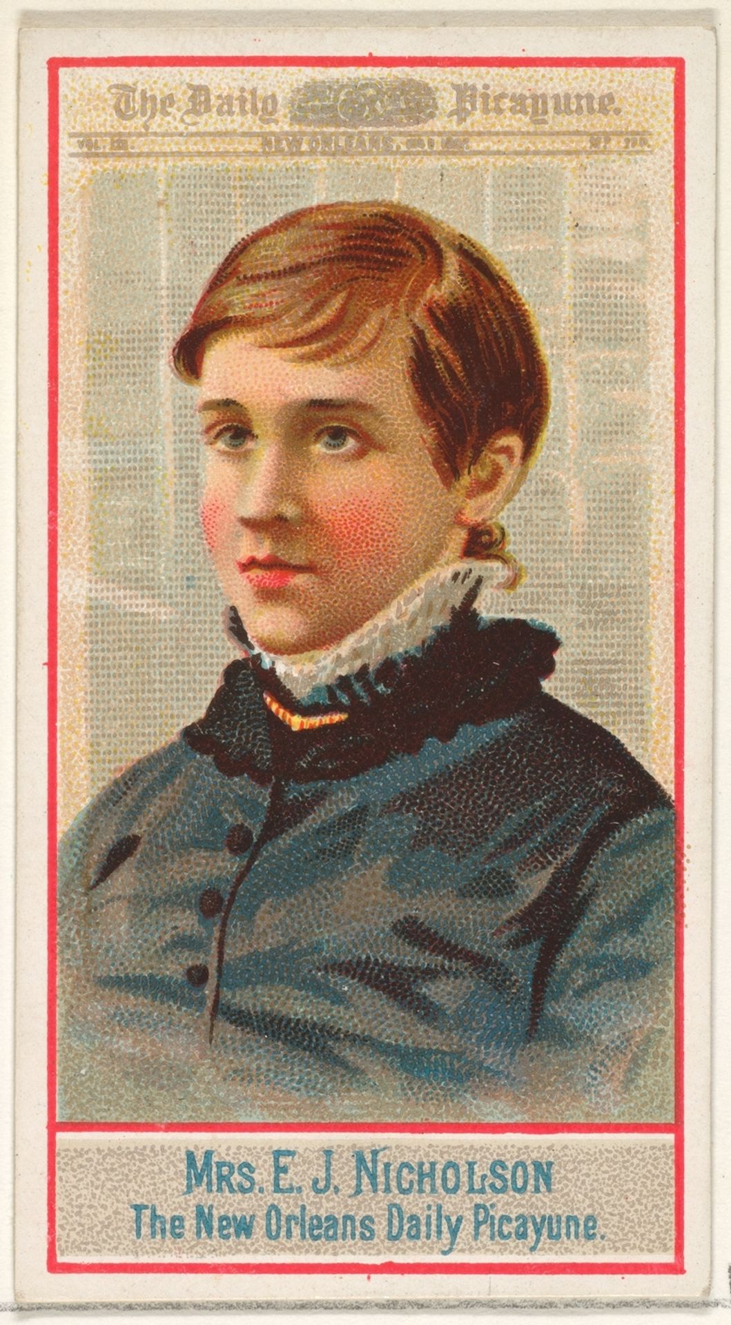 Mrs. E.J. Nicholson, The New Orleans Daily Picayune, from the American Editors series (N1) for Allen & Ginter Cigarettes Brands by Allen & Ginter