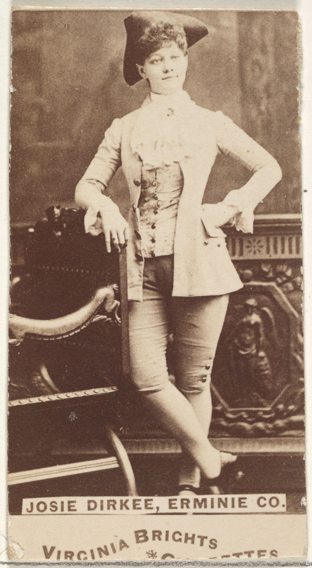 Josie Dirkee, Erminie Co., from the Actors and Actresses series (N45, Type 1) for Virginia Brights Cigarettes by Allen & Ginter