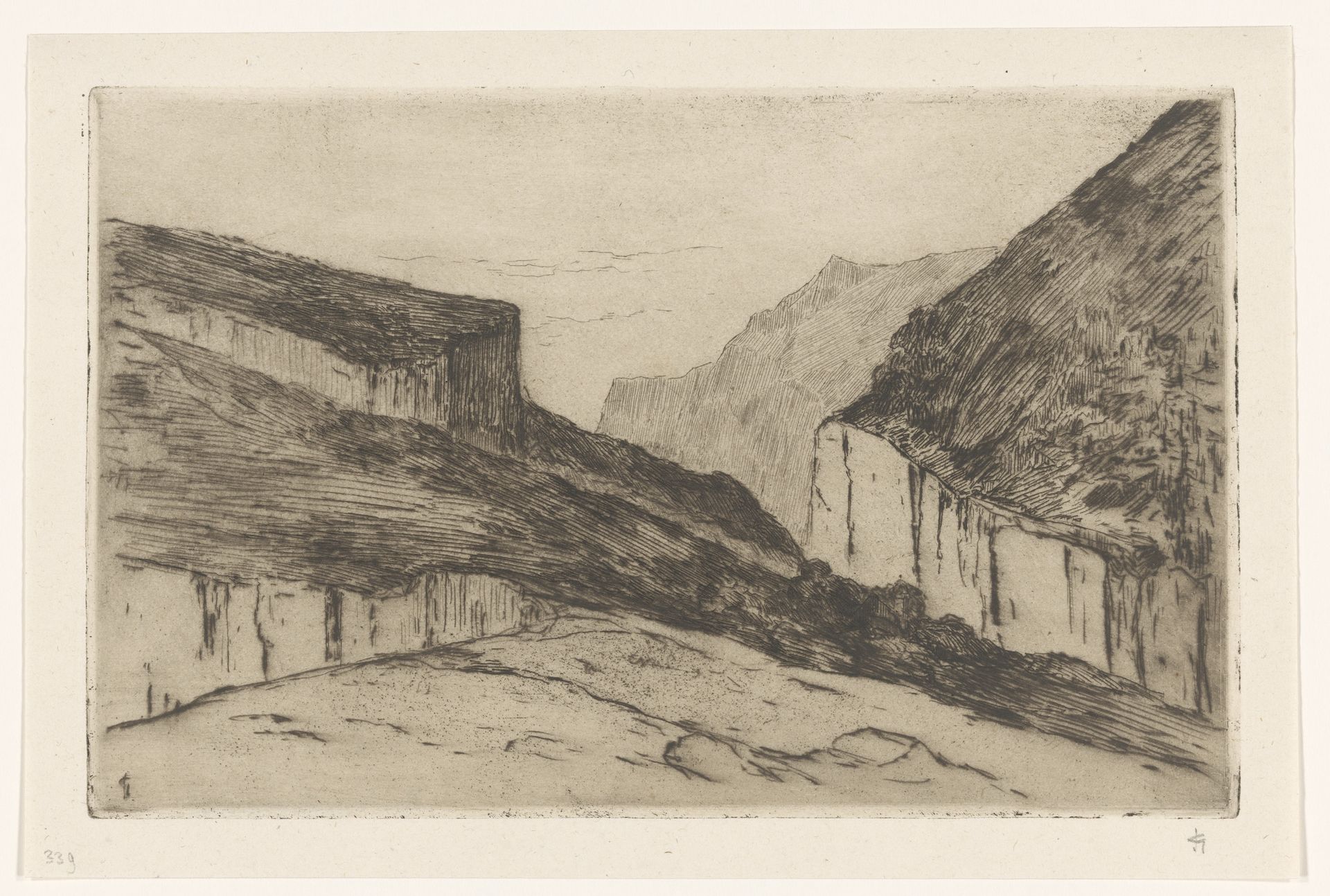 Berglandschap bij Lauterbrunnen by Carel Nicolaas Storm van 's-Gravesande