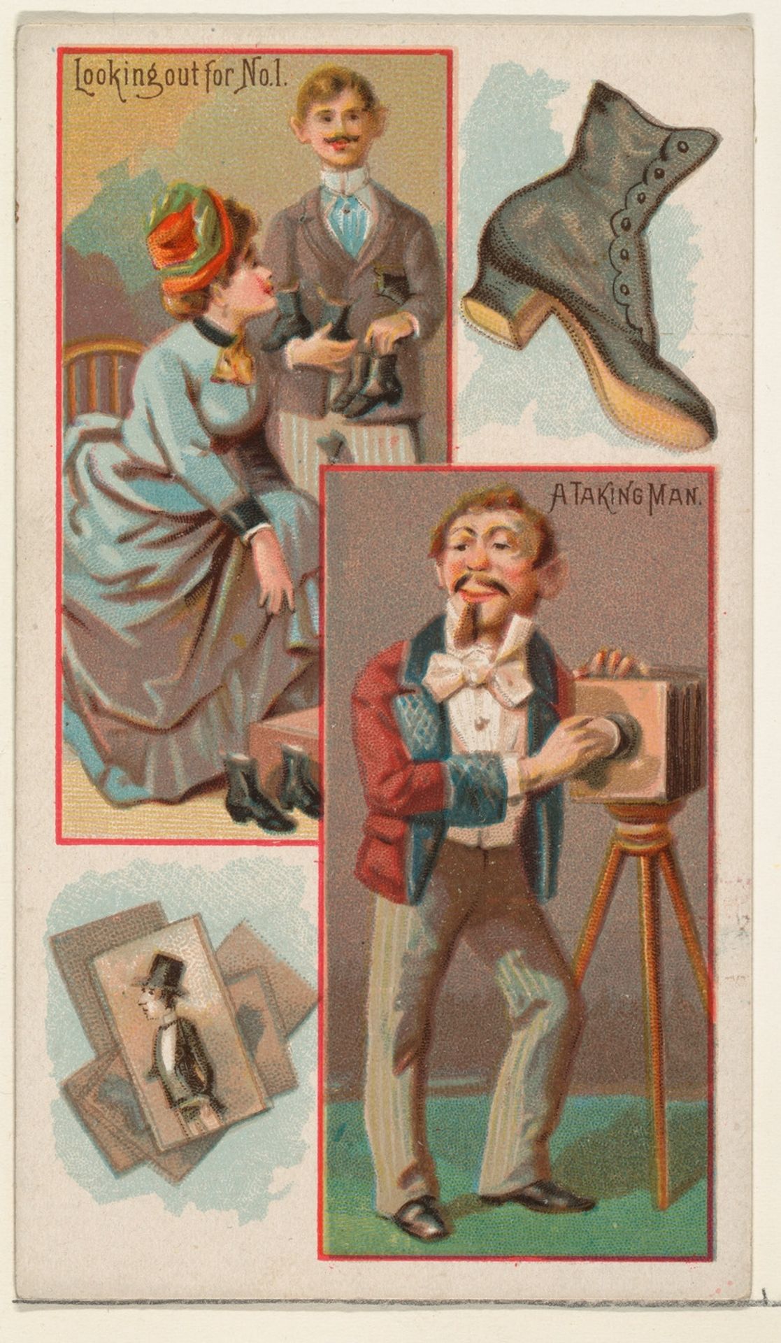 Looking Out For Number 1 / A Taking Man, from the Jokes series (N118) issued by Duke Sons & Co. to promote Honest Long Cut Tobacco by W. Duke, Sons & Co.