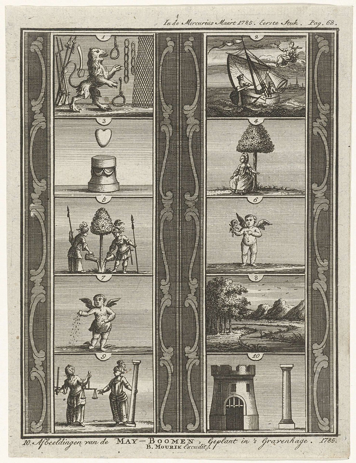 Meiboom geplant door de Haagse Schutterij, 1785 by Anonymous