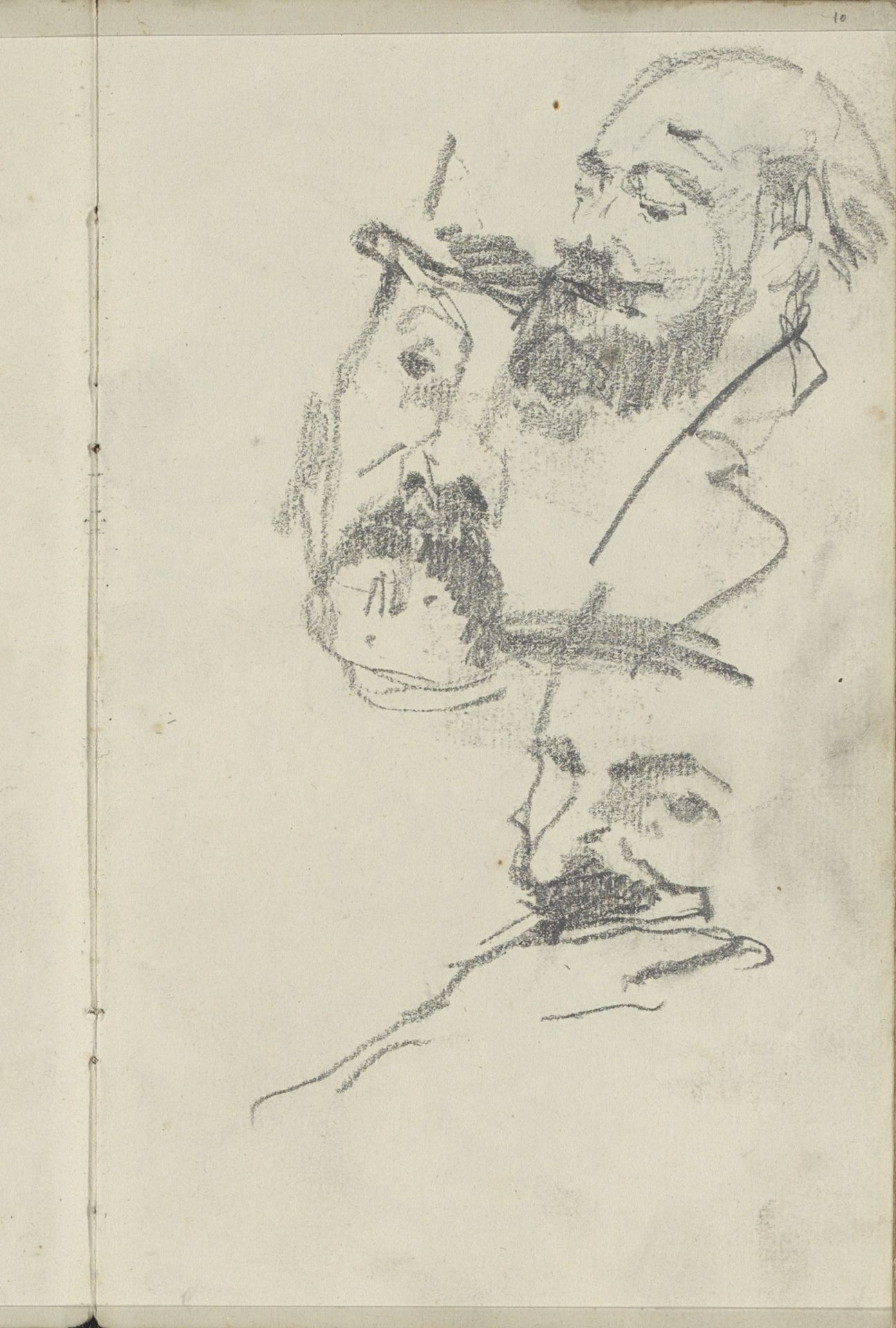 Drie mannenhoofden by George Hendrik Breitner
