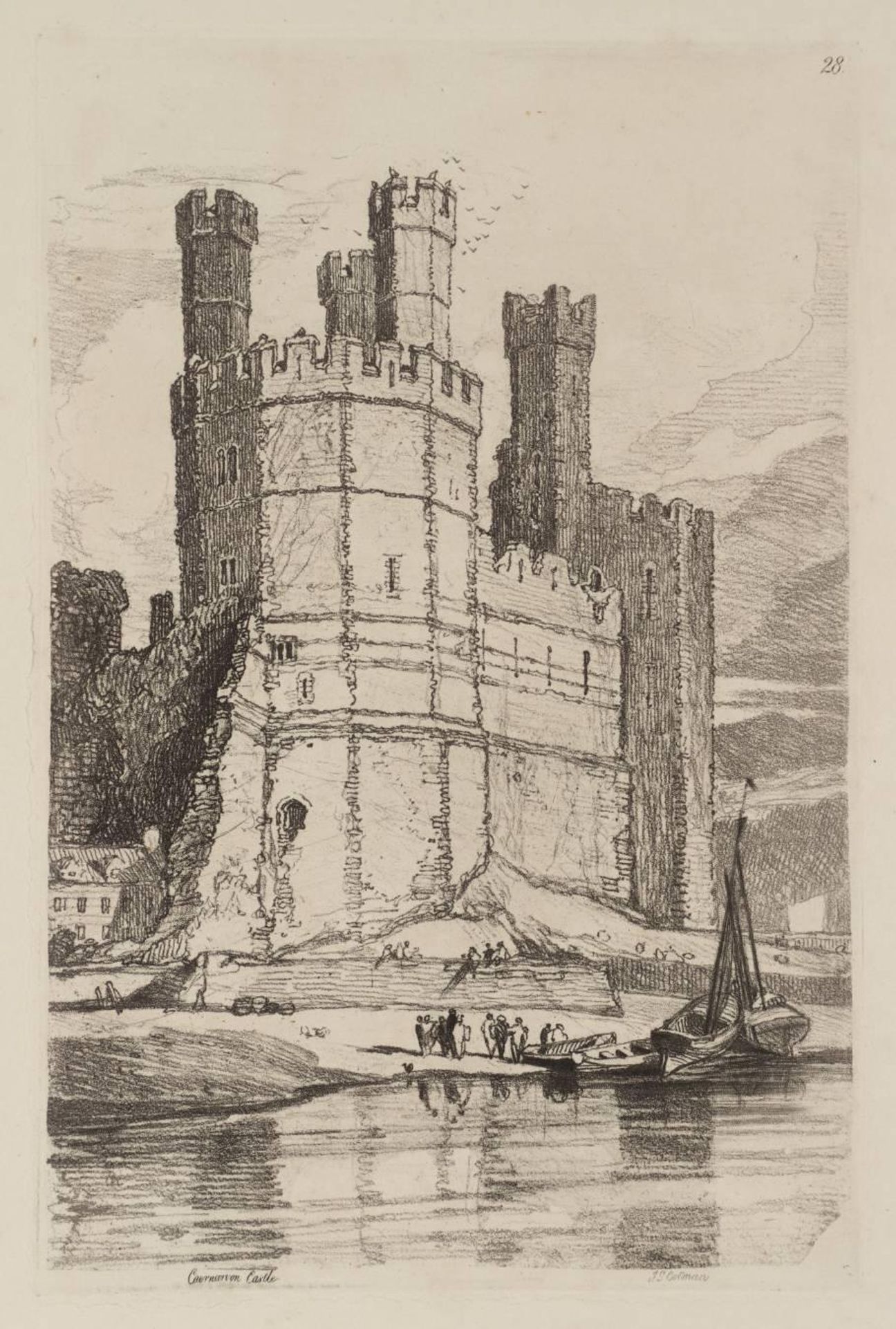 Caernarvon Castle, North Wales by John Sell Cotman