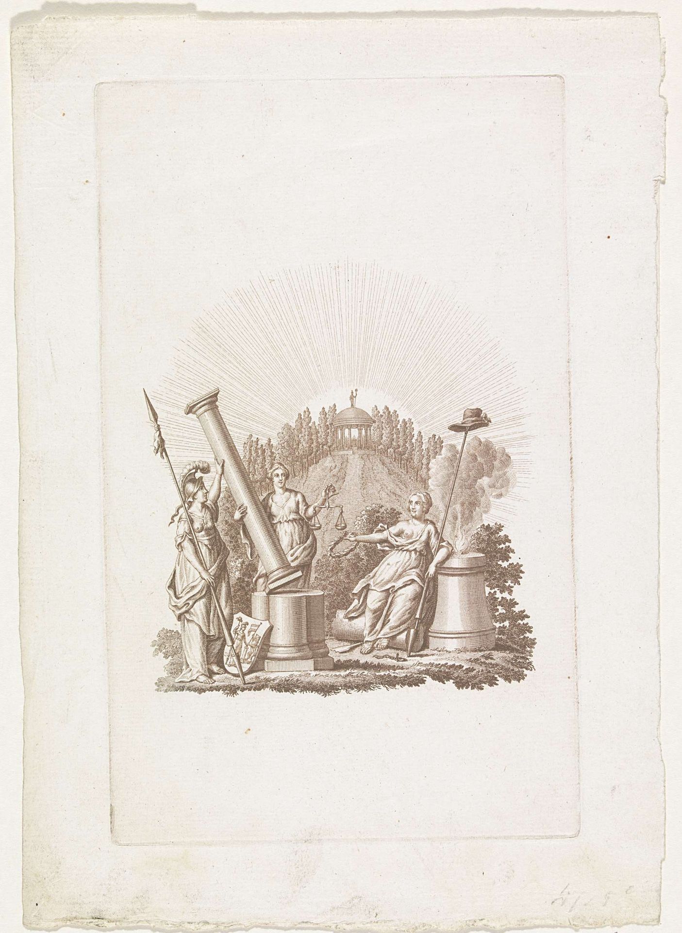 Titelblad voor: Constitutions-Acte für die Batavische Republik, nebst andere dazu gehörige Stücke wie selbige von ihren Einwohnern am 23 April 1798 angenommen sind by Theodoor Koning