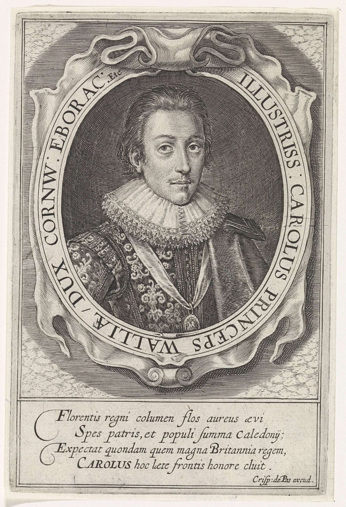 Portret van Karel I by Simon van de Passe
