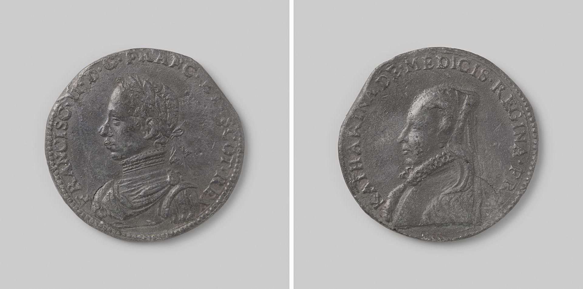 Catharina de' Medici en Frans II, koning van Frankrijk by Claude de Héry