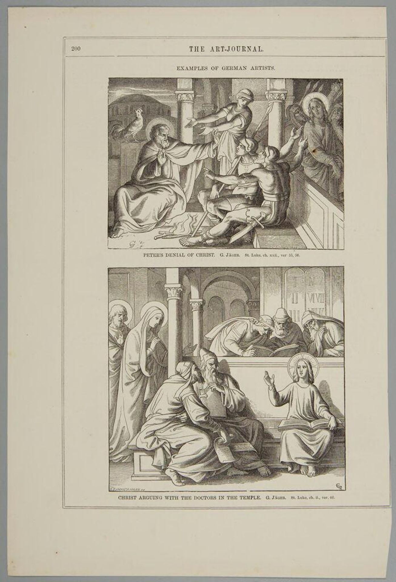 Peter's Denial of Christ, and Christ Arguing with the Doctors in the Temple by Carl Hermann Louis Zimmermann