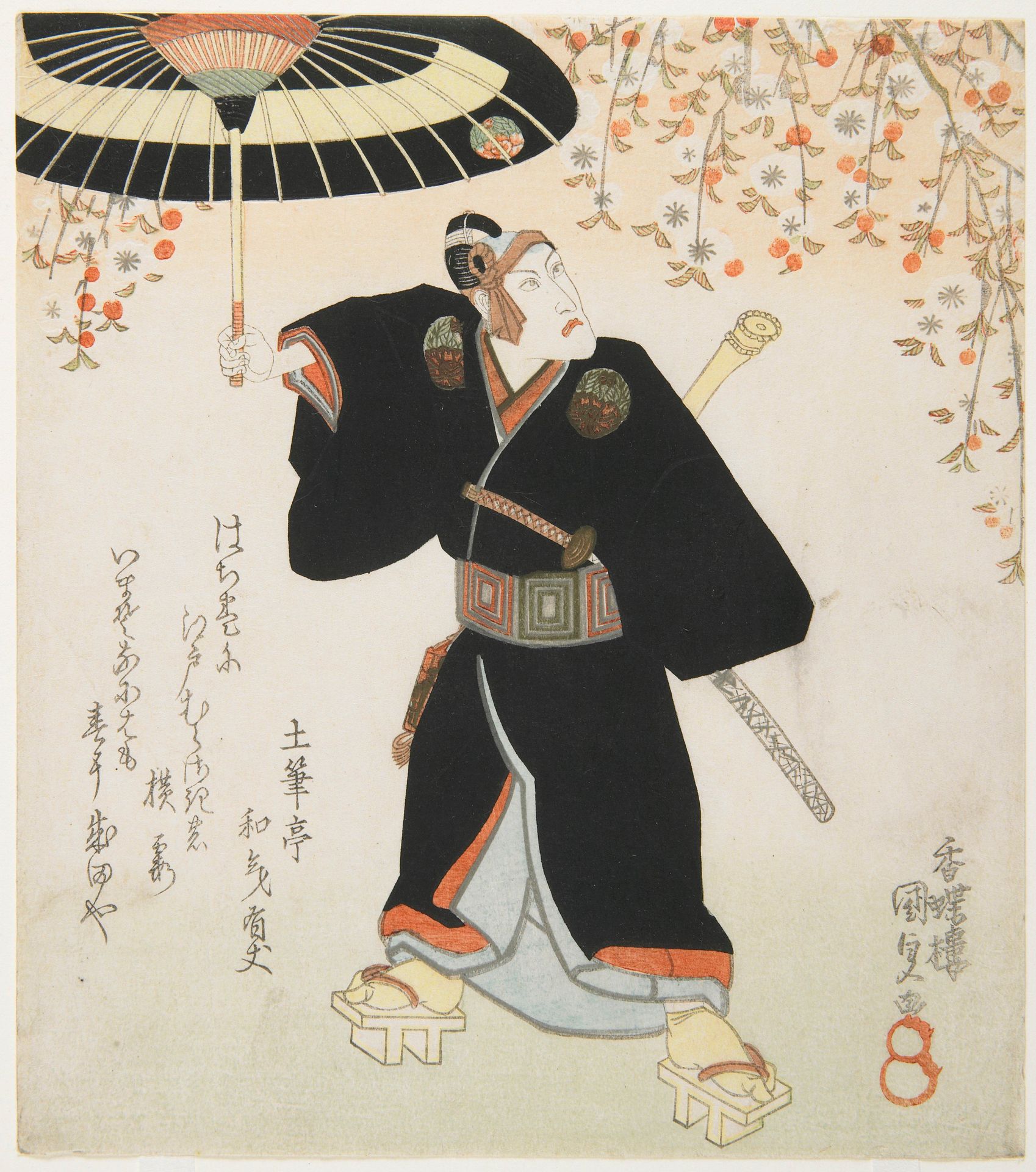 Actor Ichikawa Danjūrō VII as Sukeroku by Utagawa Kunisada
