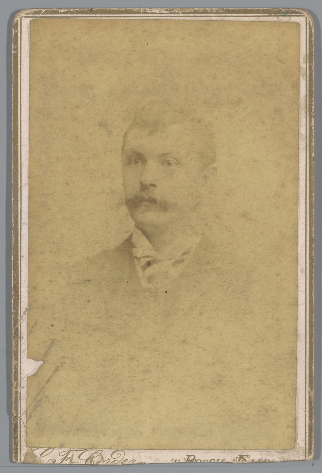 Portret van een onbekende man met een snor by Carel Frederik Cordes