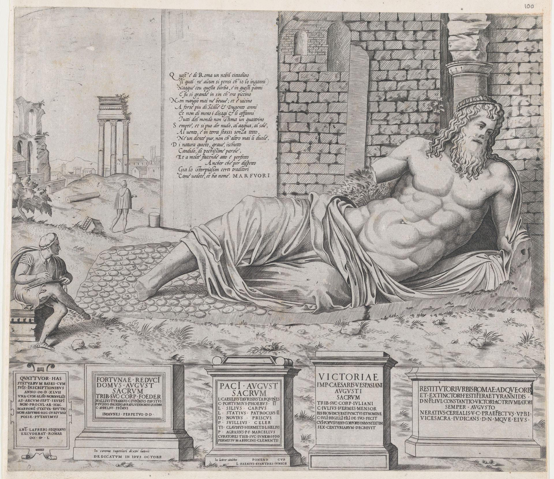 Speculum Romanae Magnificentiae: Marforius by Nicolas Beatrizet