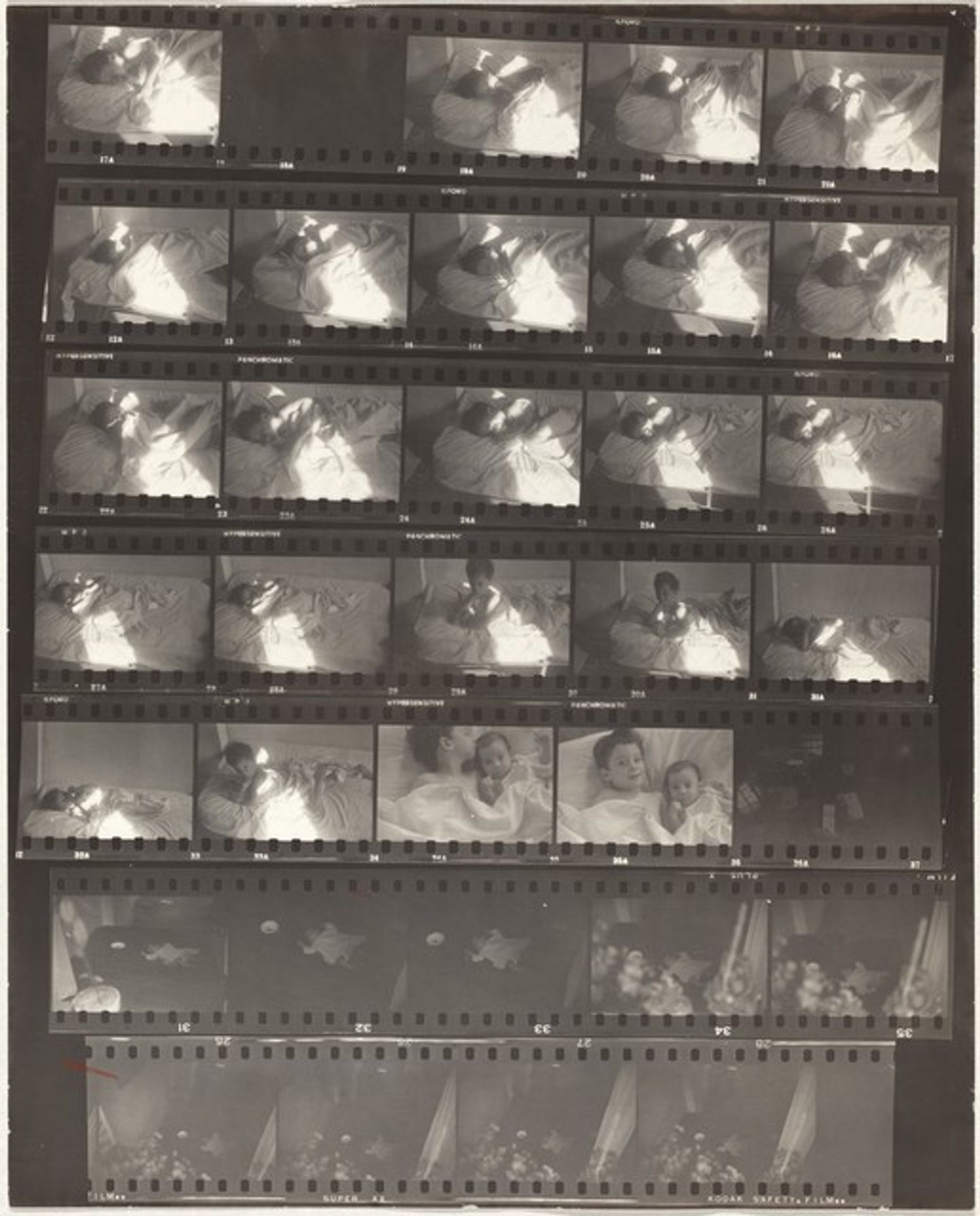 Pablo waking Andrea--New York City no number by Robert Frank