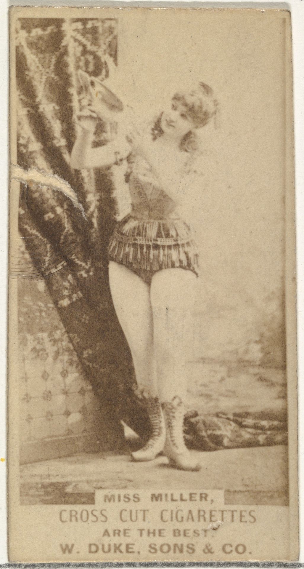 Miss Miller, from the Actors and Actresses series (N145-3) issued by Duke Sons & Co. to promote Cross Cut Cigarettes by W. Duke, Sons & Co.