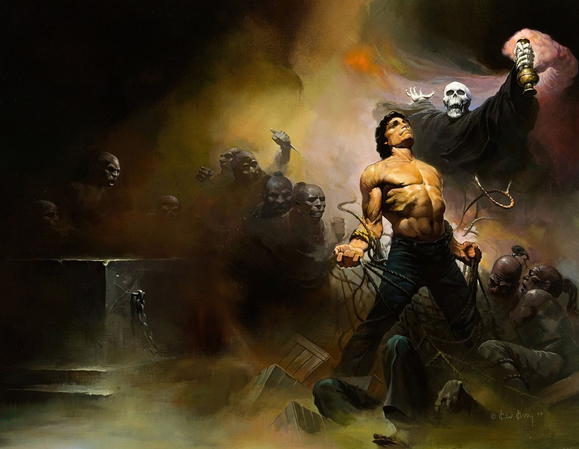 Skull Face Paperback Novel Cover by Ken Kelly
