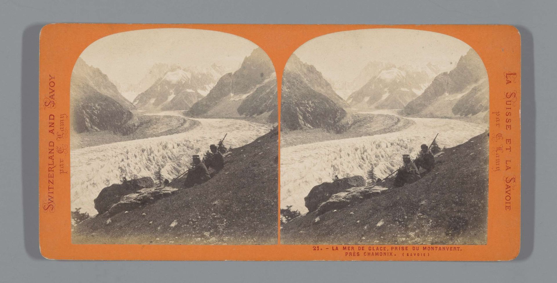 Gezicht op de Mer-de-Glace by Ernest Eléonor Pierre Lamy