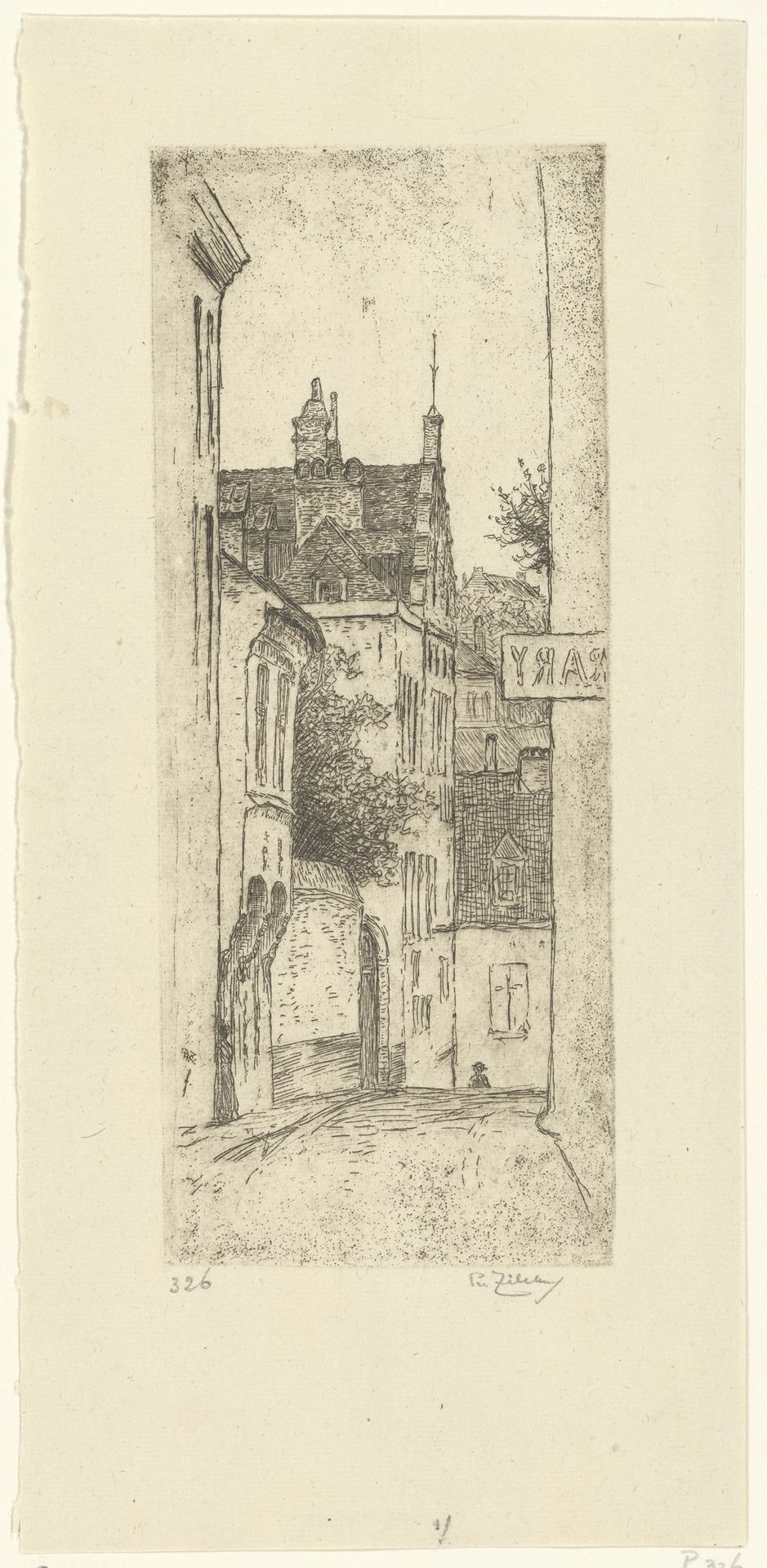 Gezicht in de Ravensteinstraat te Brussel by Philip Zilcken