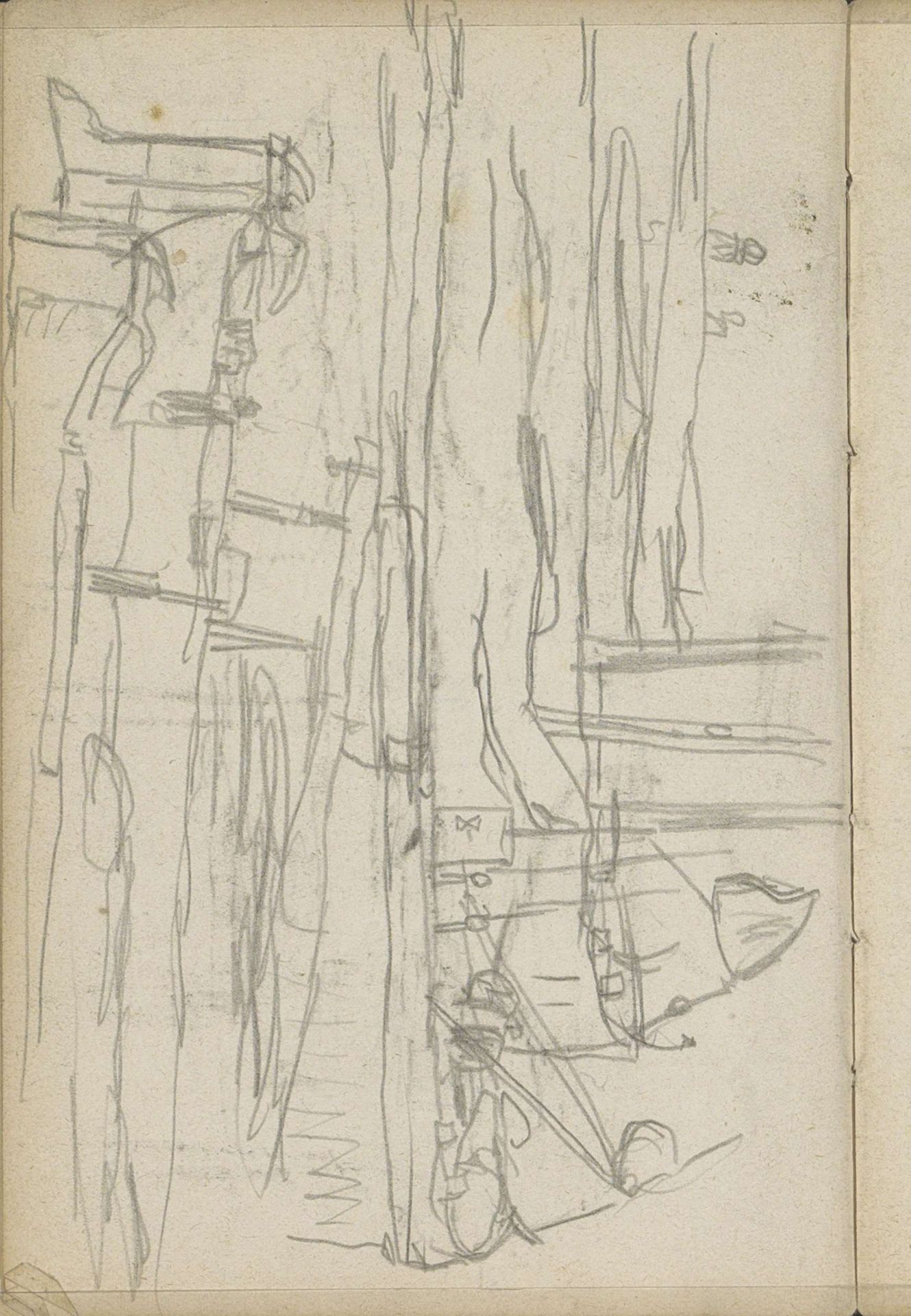 Aangemeerde schepen by George Hendrik Breitner