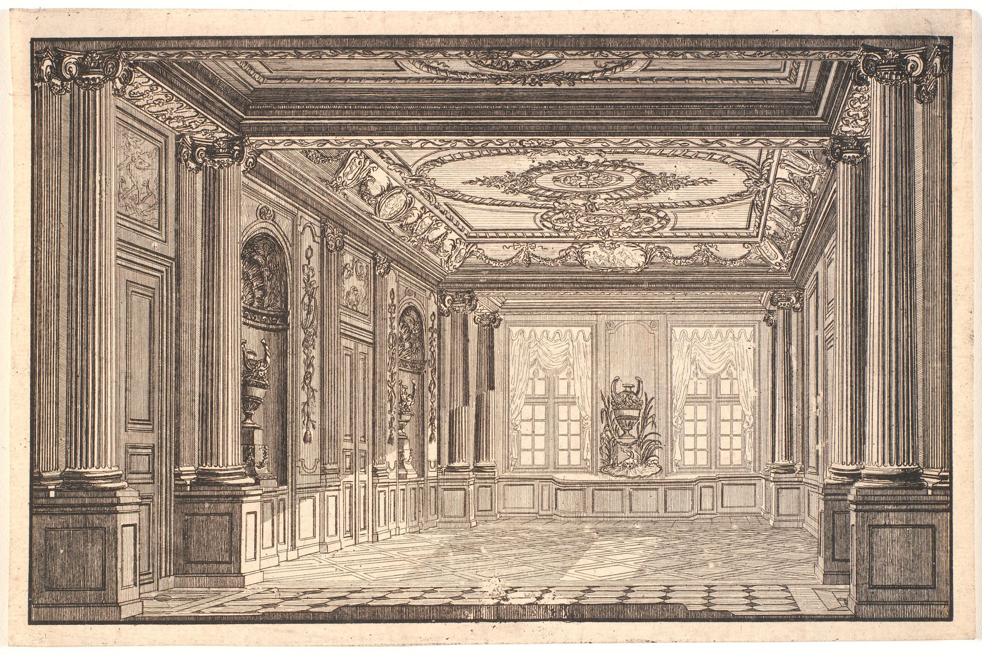 Spisesalen i Chr. VII's palæ på Amalienborg by Johannes Gottfred Bradt