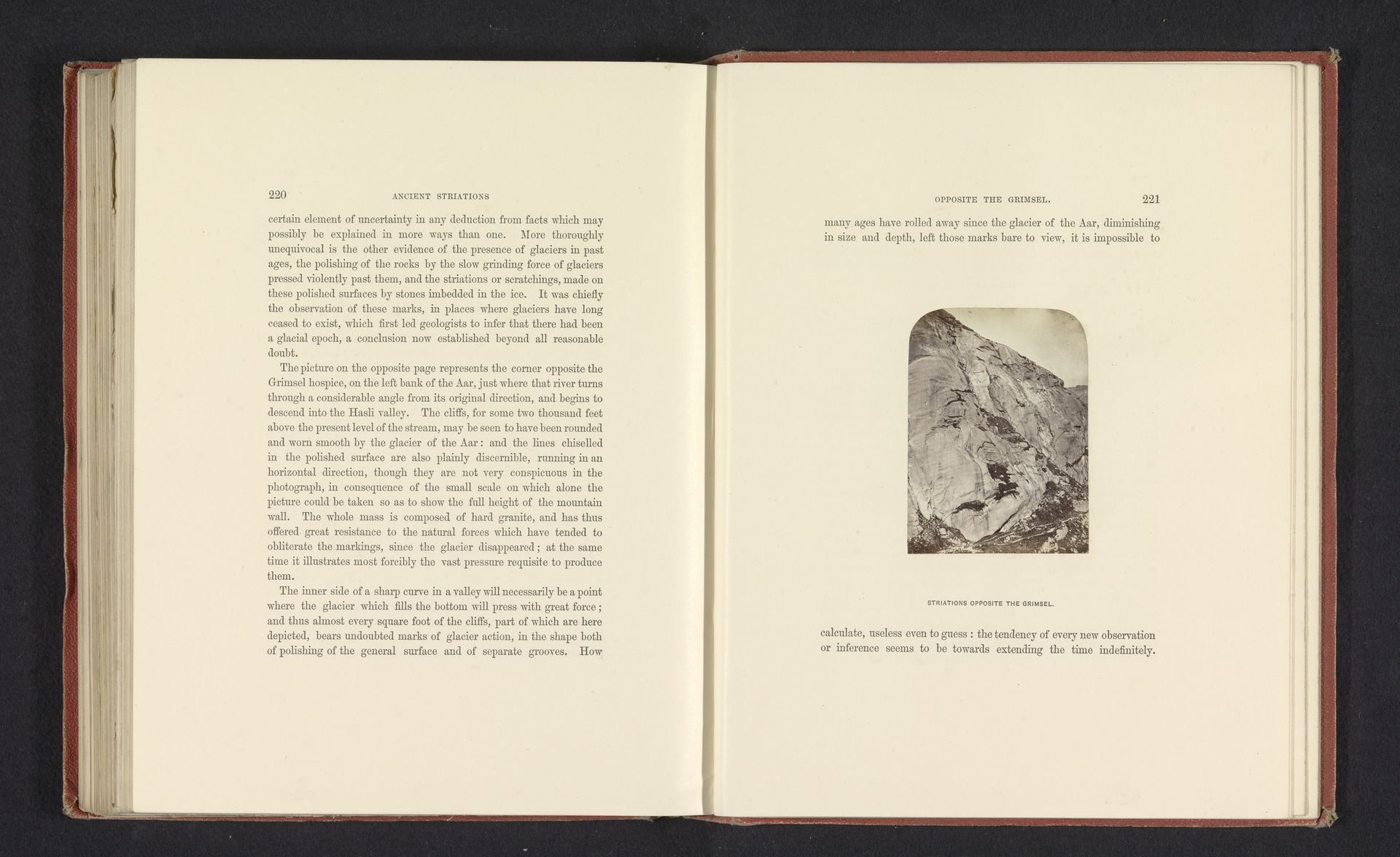 Striations opposite the Grimsel by Ernest Edwards