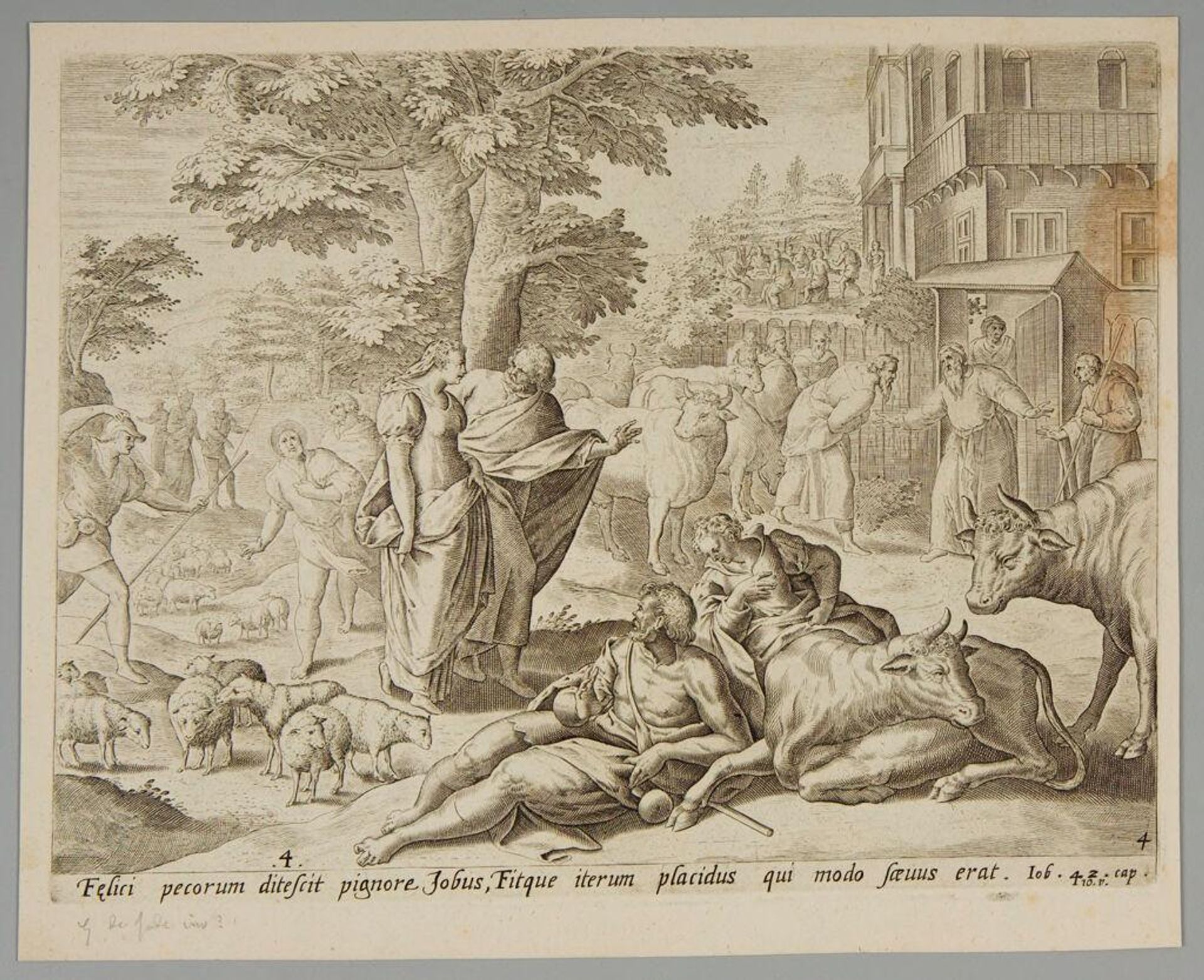 Scene from the Story of Job by Anonymous