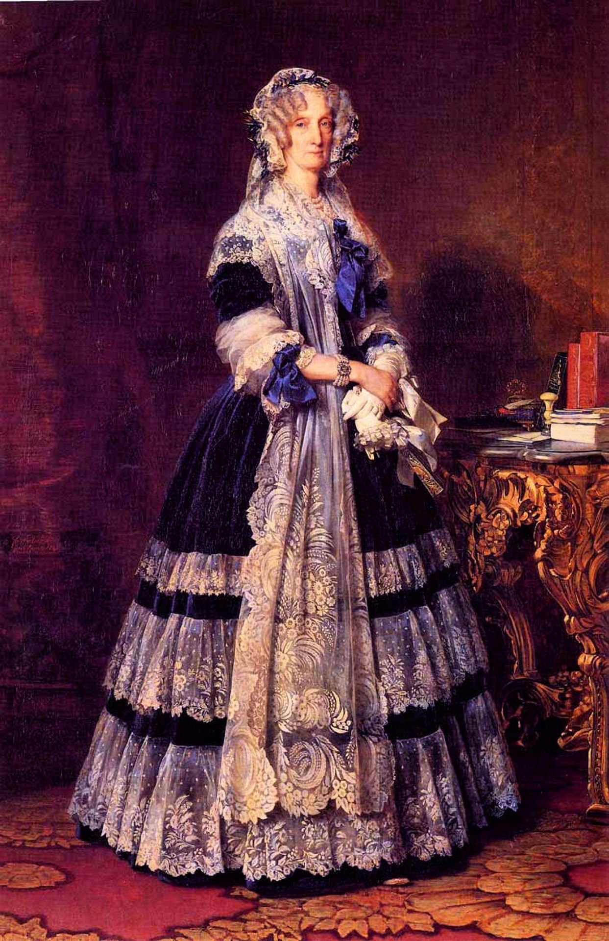 Portrait of the Queen Marie Amelie of France by Franz Xaver Winterhalter