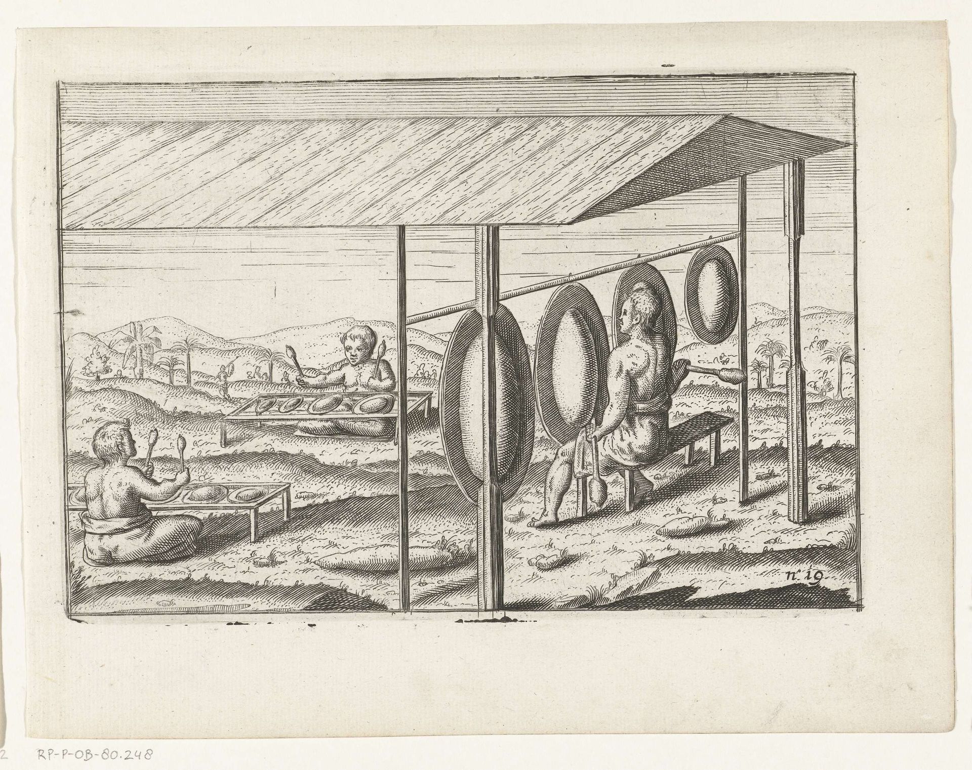 Javaanse gamelanorkest, 1596 by Anonymous