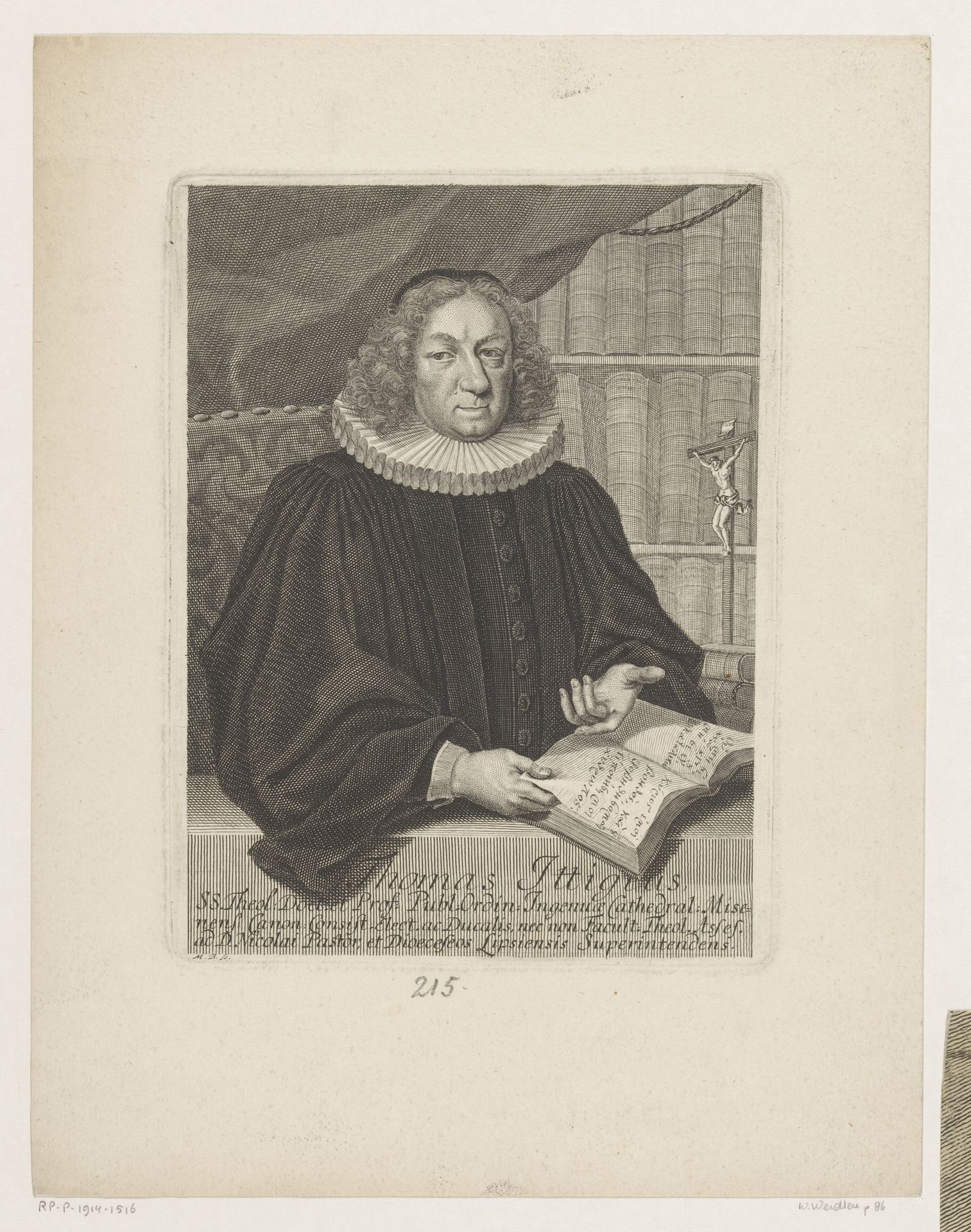 Portret van Thomas Ittig by Martin Bernigeroth