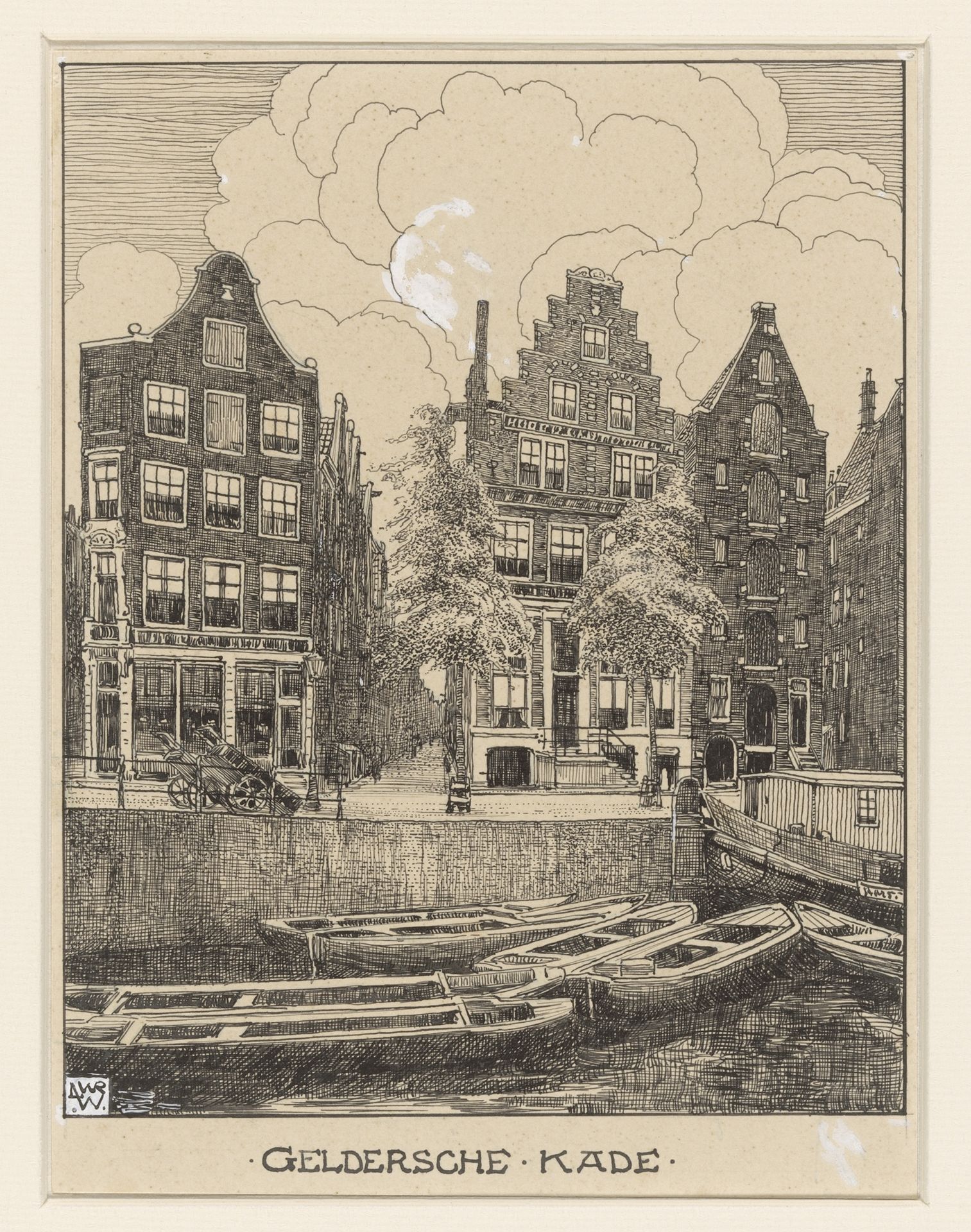 De Gelderse Kade te Amsterdam by Willem Wenckebach