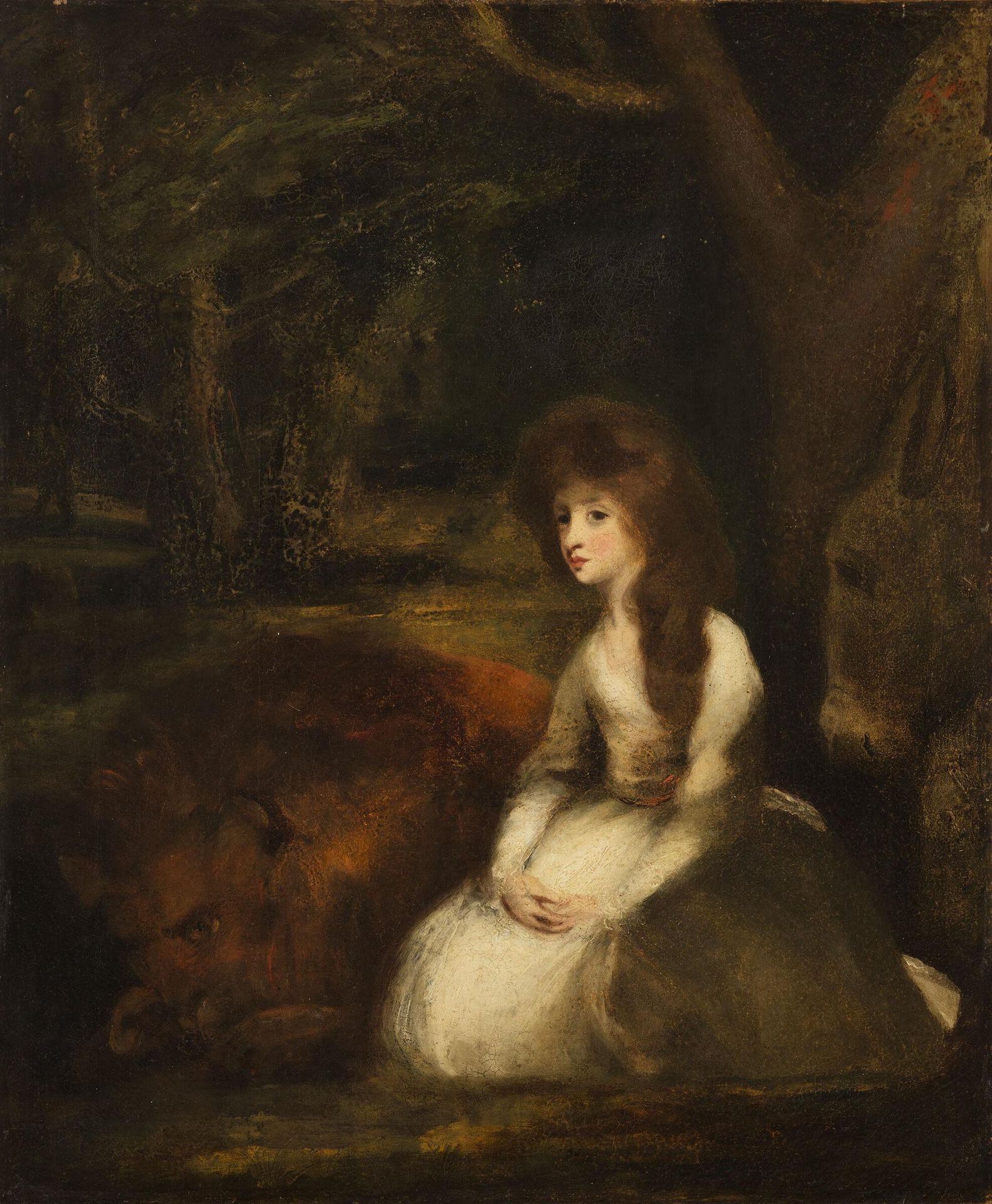 Miss Elizabeth Beauclerc as Una with the Lion by Joshua Reynolds