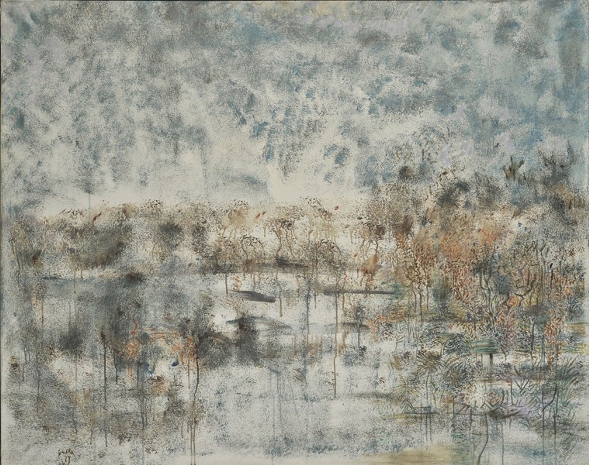 Rainy landscape by Nikos Hadjikyriakos-Ghikas