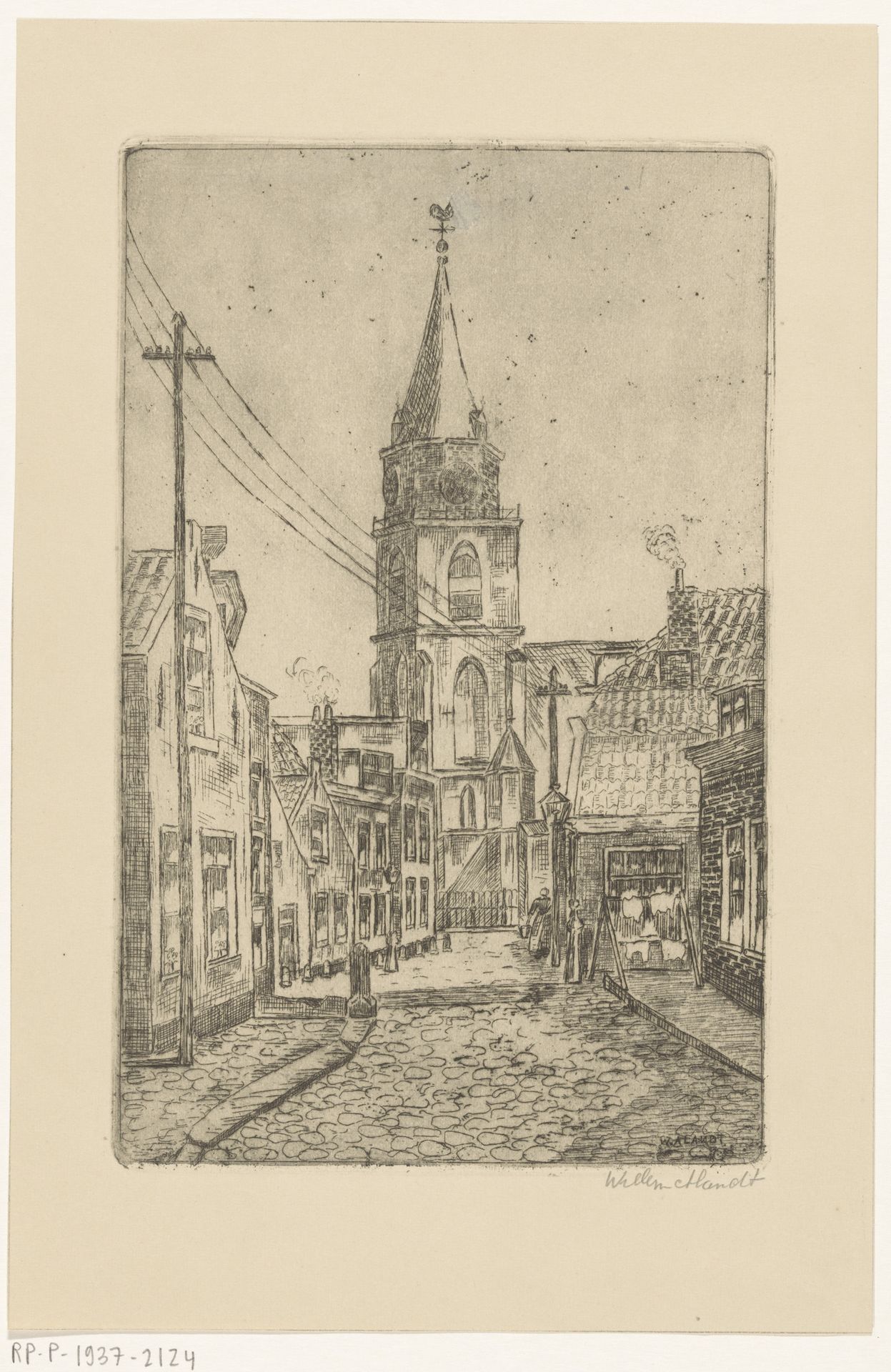 Stadsgezicht by Wilhelmus Franciscus Marsman