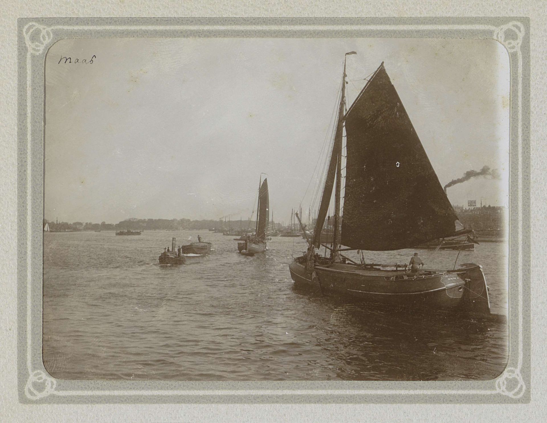 Zeilschepen op de Maas by Folkert Idzes de Jong