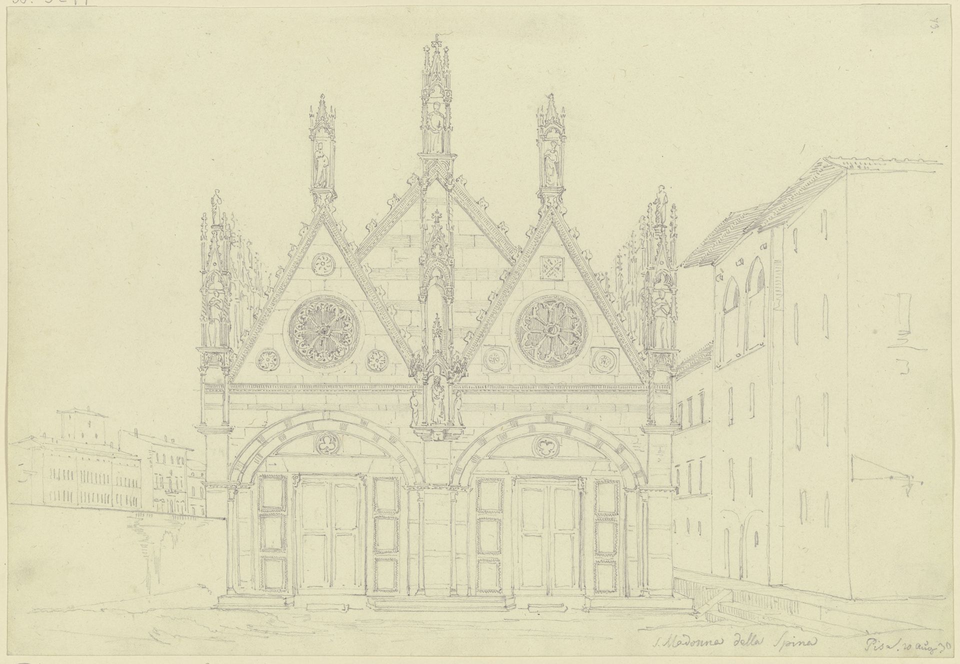 S. Maria della Spina in Pisa by Friedrich Maximilian Hessemer