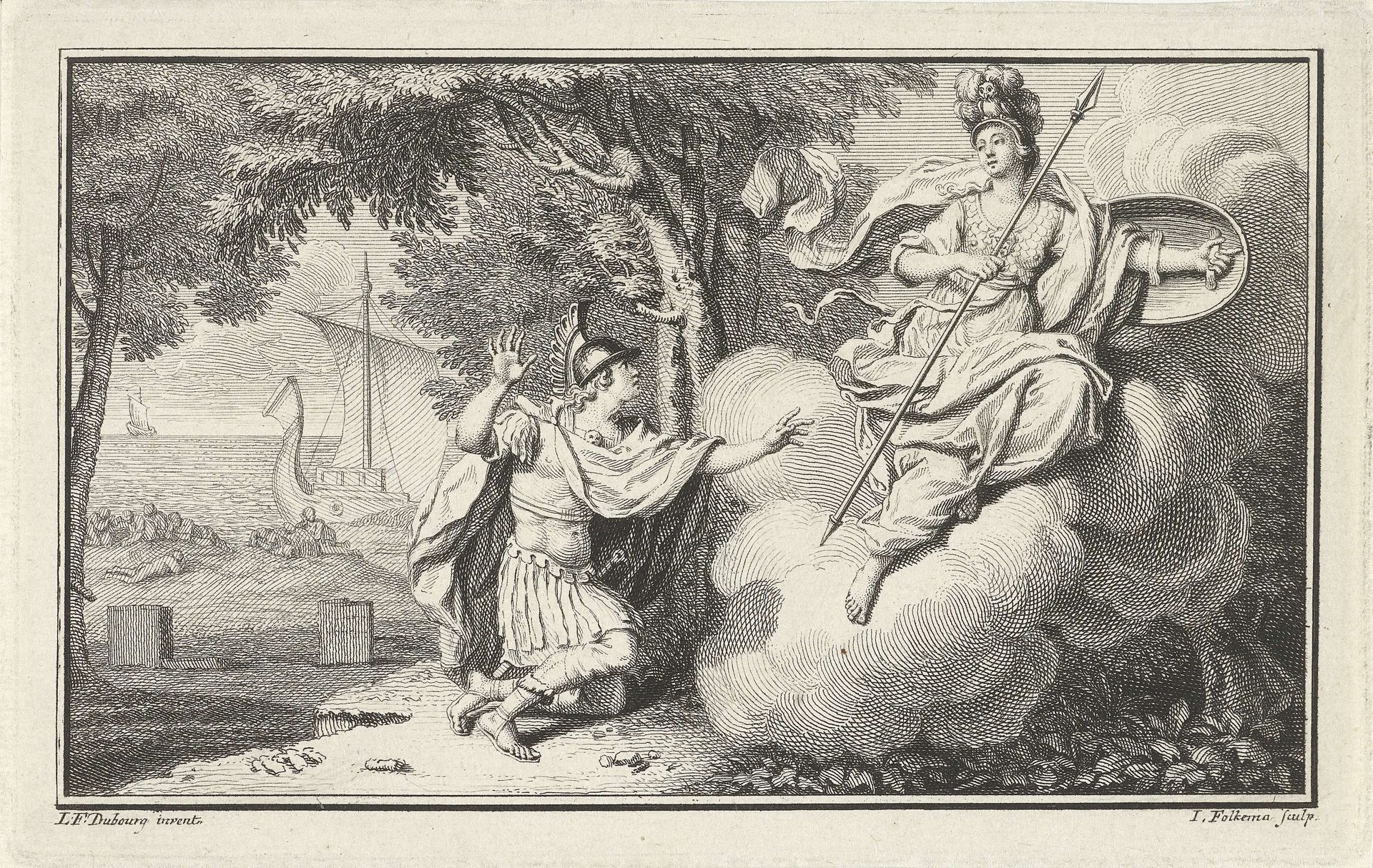 Minerva en Telemachus by Jacob Folkema