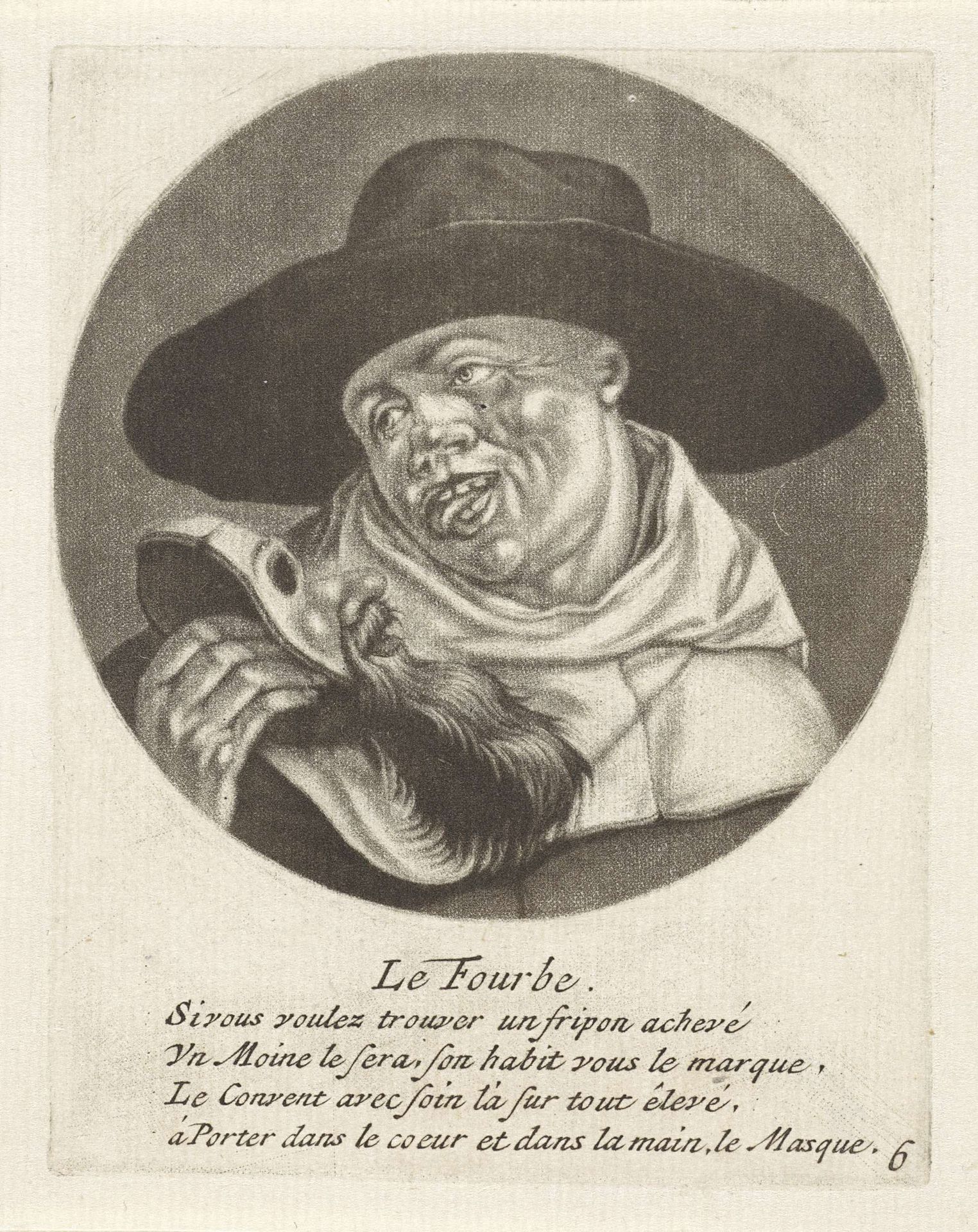 Geestelijke met een masker by Jacob Gole