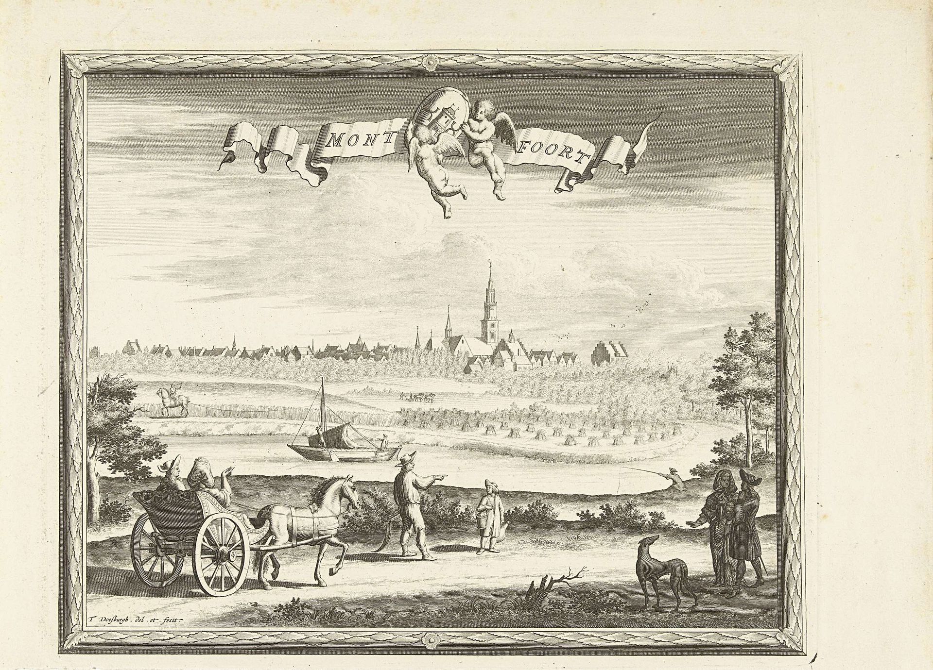 Gezicht op Montfoort by Thomas Doesburgh