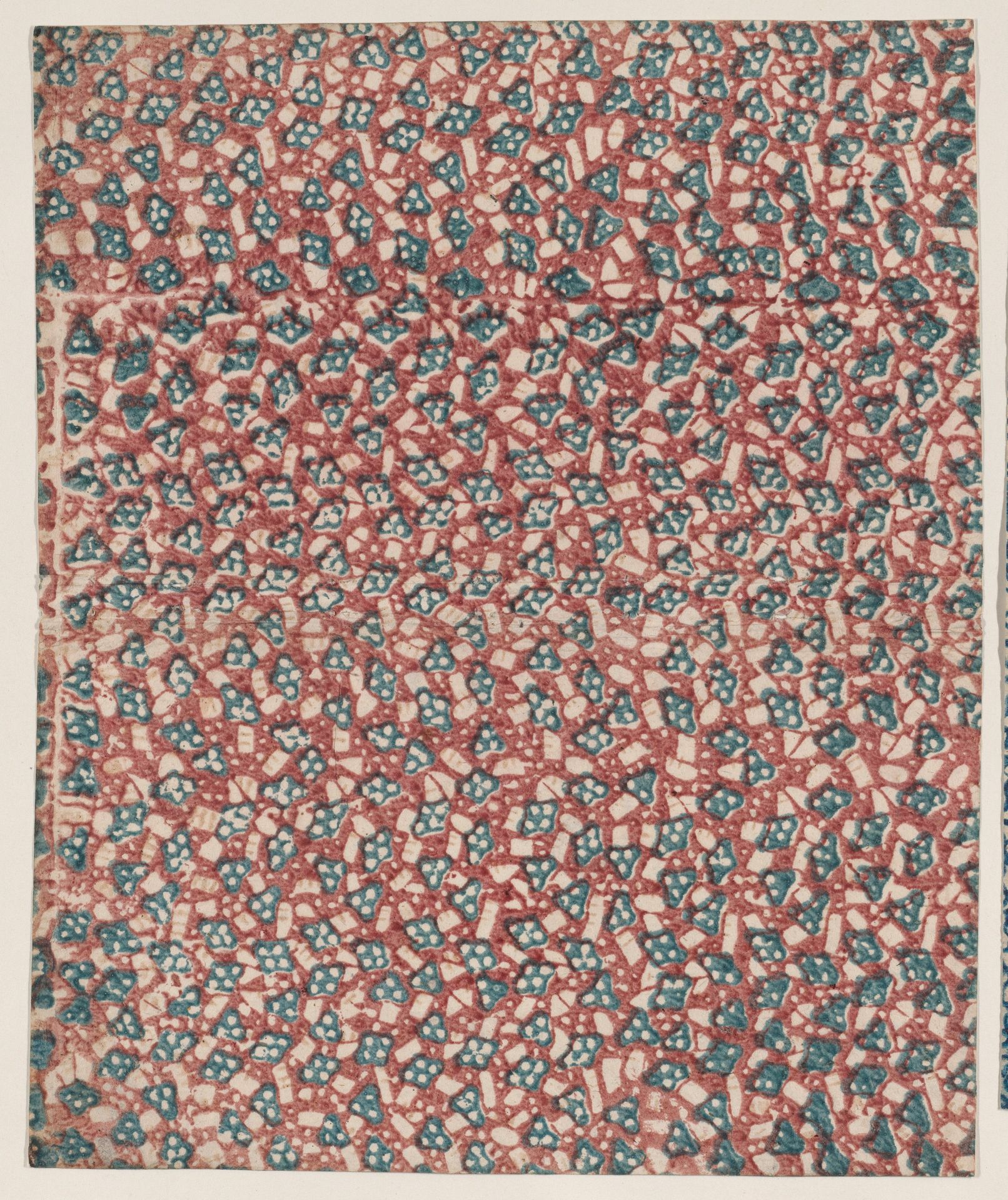 Sheet with overall abstract pattern by Anonymous