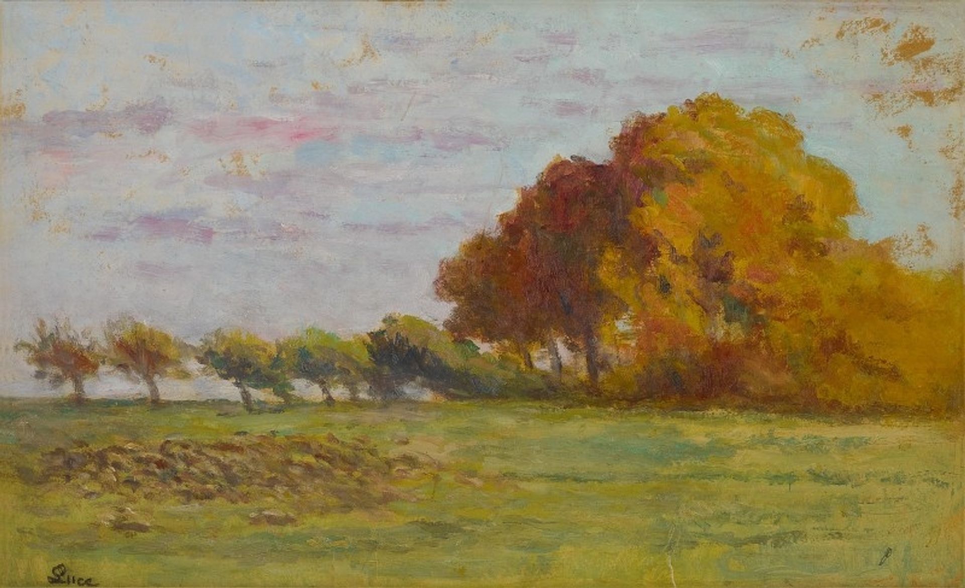 La Plaine Aux Environs De Rolleboise by Maximilien Luce
