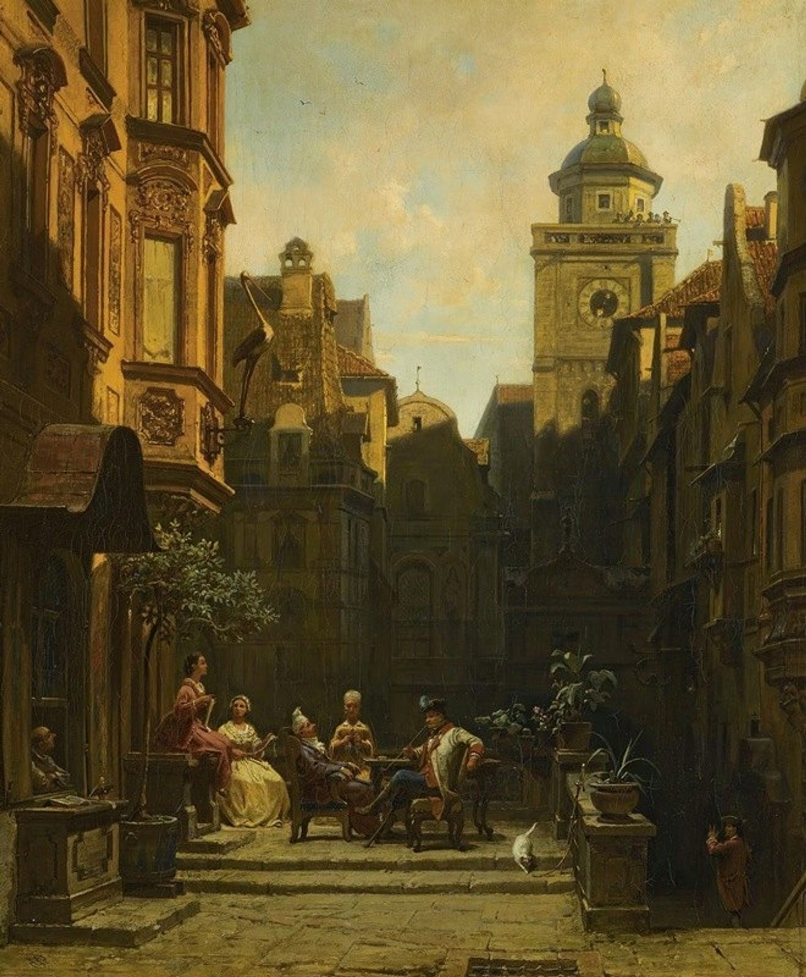 Die Plauderstunde by Carl Spitzweg