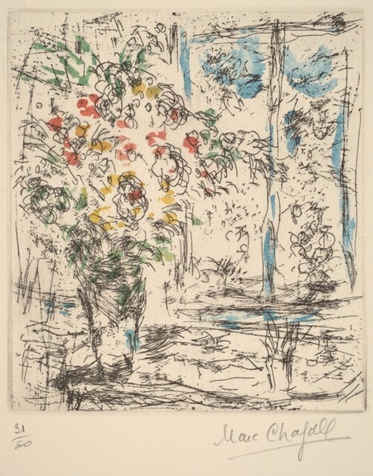 Window in the Studio, St. Paul by Marc Chagall